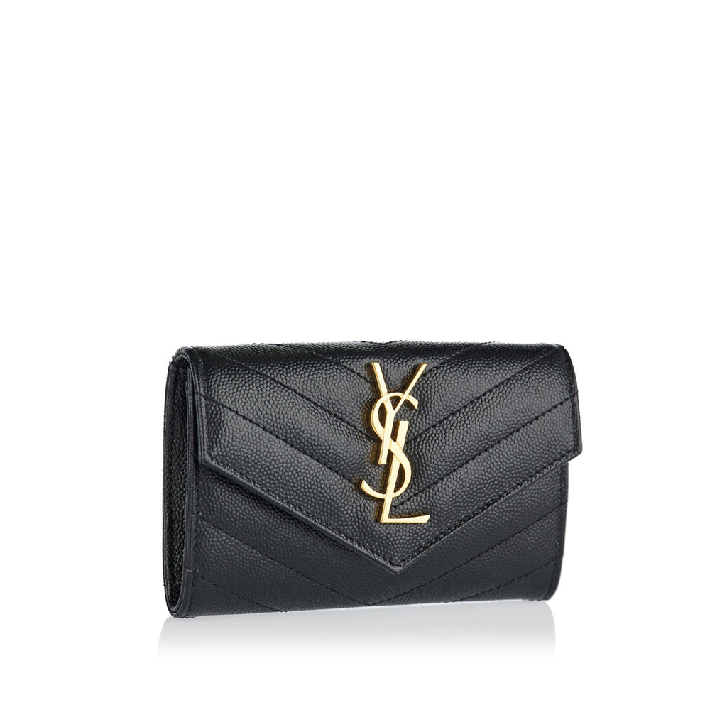 Cassandre Matelassé Small Envelope Wallet Saint laurent оригінал – Купити в Україні – вид ззаду
