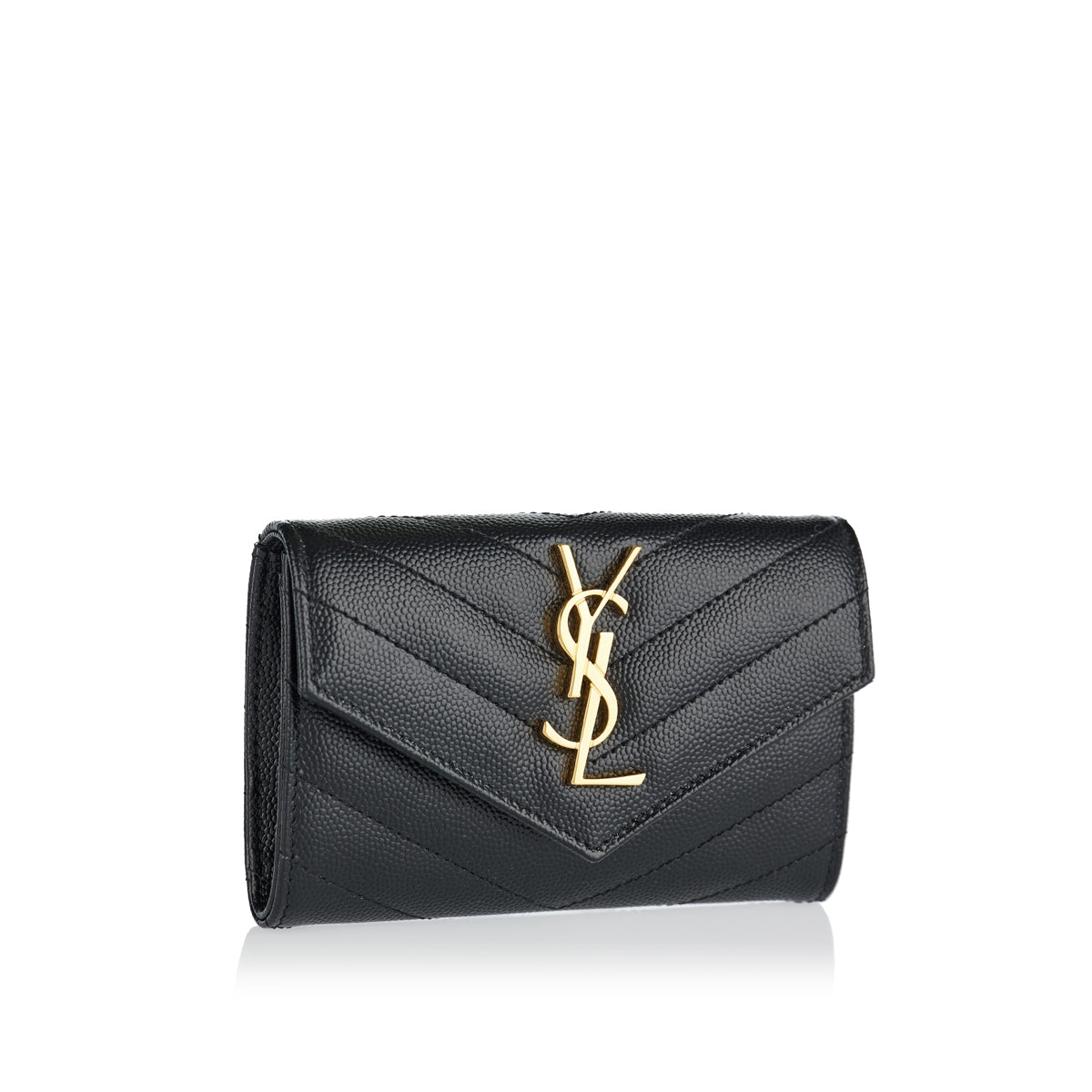 Cassandre Matelassé Small Envelope Wallet Saint laurent оригінал – Купити в Україні – вид ззаду