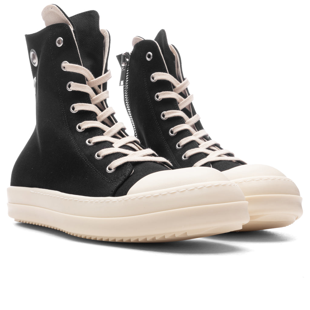 Scarpe In Denim Porterville Sneakers Rick owens – Гарантія оригінальності – вид ззаду