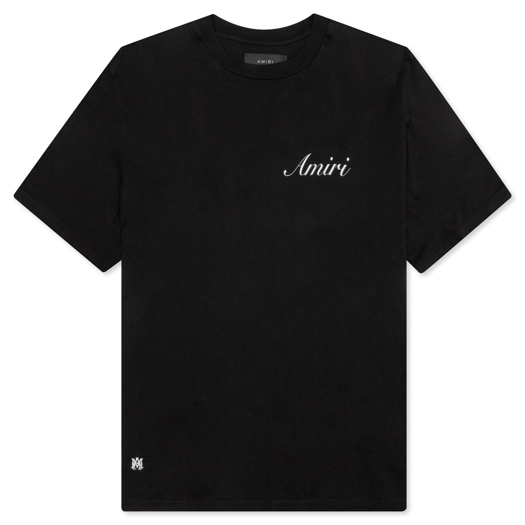 Script Logo Tee Amiri – Гарантія оригінальності – боковий вид