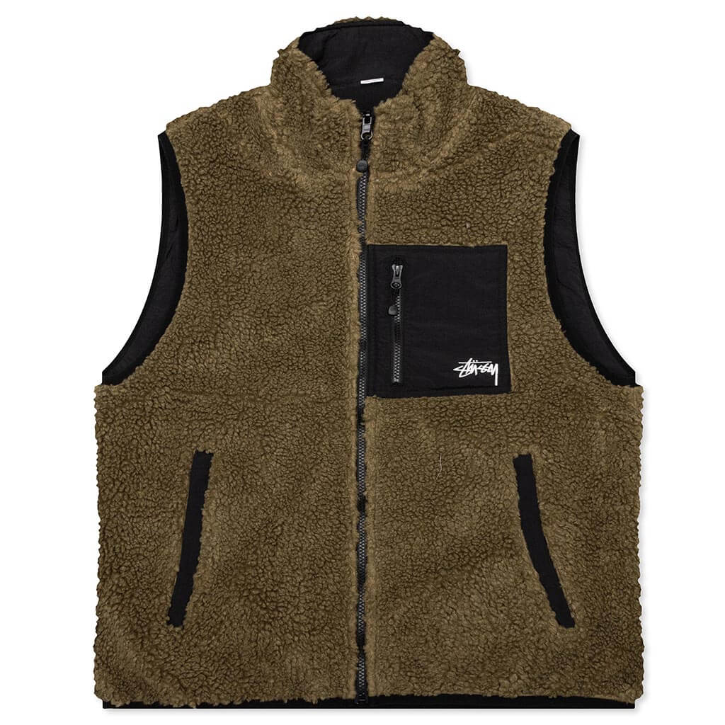 Sherpa Reversible Vest Stussy – Гарантія оригінальності – боковий вид