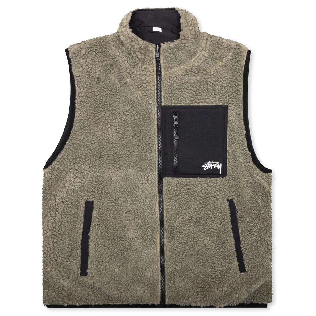 Sherpa Reversible Vest Stussy – Гарантія оригінальності – боковий вид