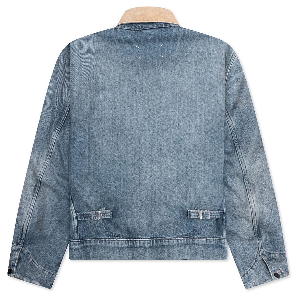 Denim Jacket With Corduroy Collar Maison margiela оригінал – Купити в Україні – вид ззаду
