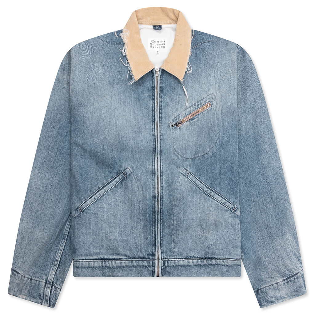 Denim Jacket With Corduroy Collar Maison margiela оригінал – Купити в Україні – боковий вид