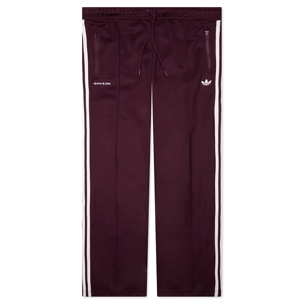 X Sporty & Rich Track Pant Maroon Adidas – Гарантія оригінальності – боковий вид - ADIDAS