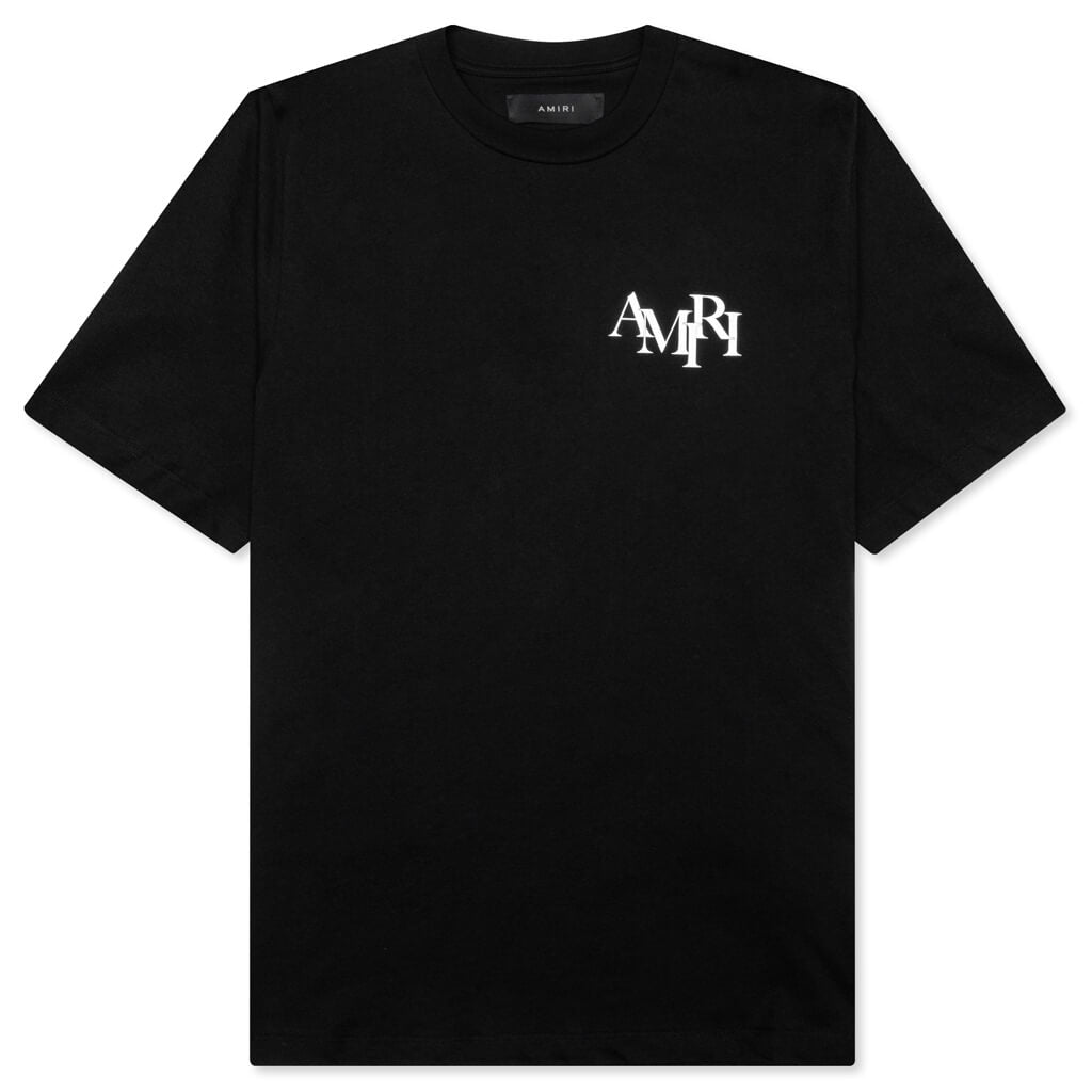 Staggered Logo Tee Amiri – Гарантія оригінальності – боковий вид