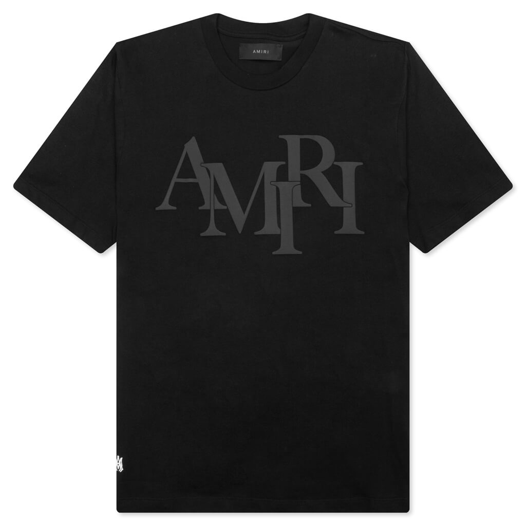 Staggered Logo Tee Amiri – Гарантія оригінальності – боковий вид