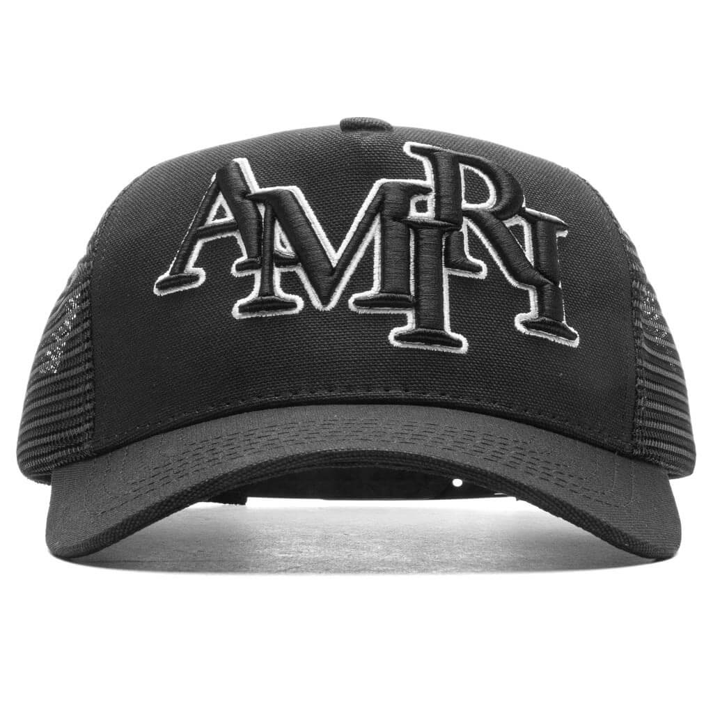 Оригінальна Staggered Logo Trucker Hat Amiri – боковий вид