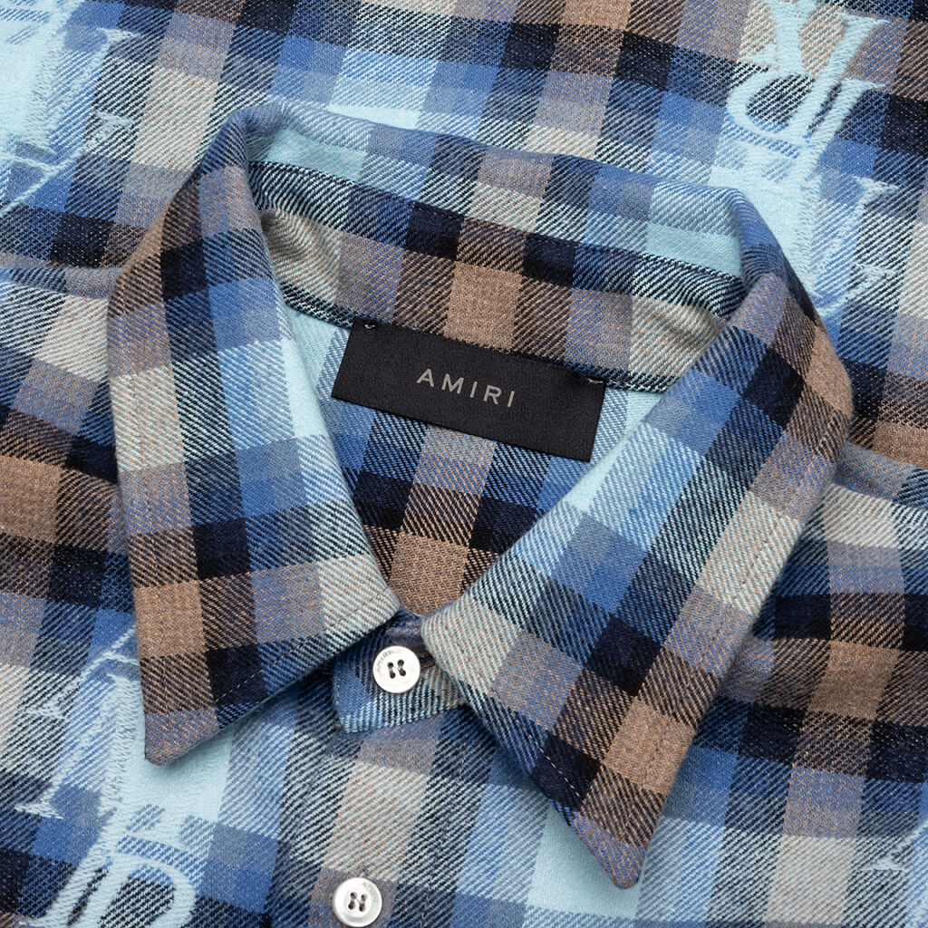 Staggered Plaid Flannel Amiri – Гарантія оригінальності – детальний вид