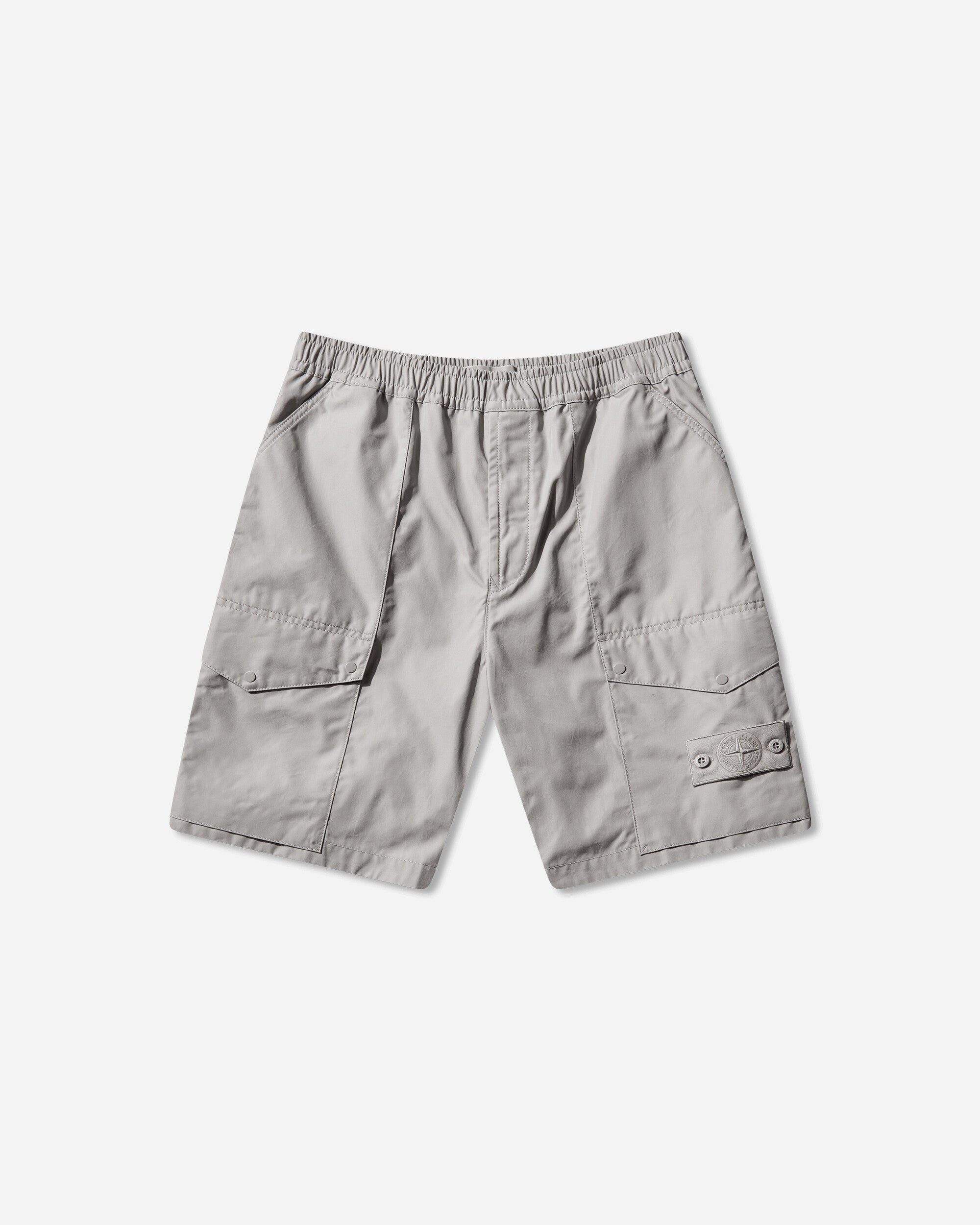 Mens Ghost All-Weather Cotton Canvas Cargo Shorts Dust Stone island оригінал – Купити в Україні – боковий вид