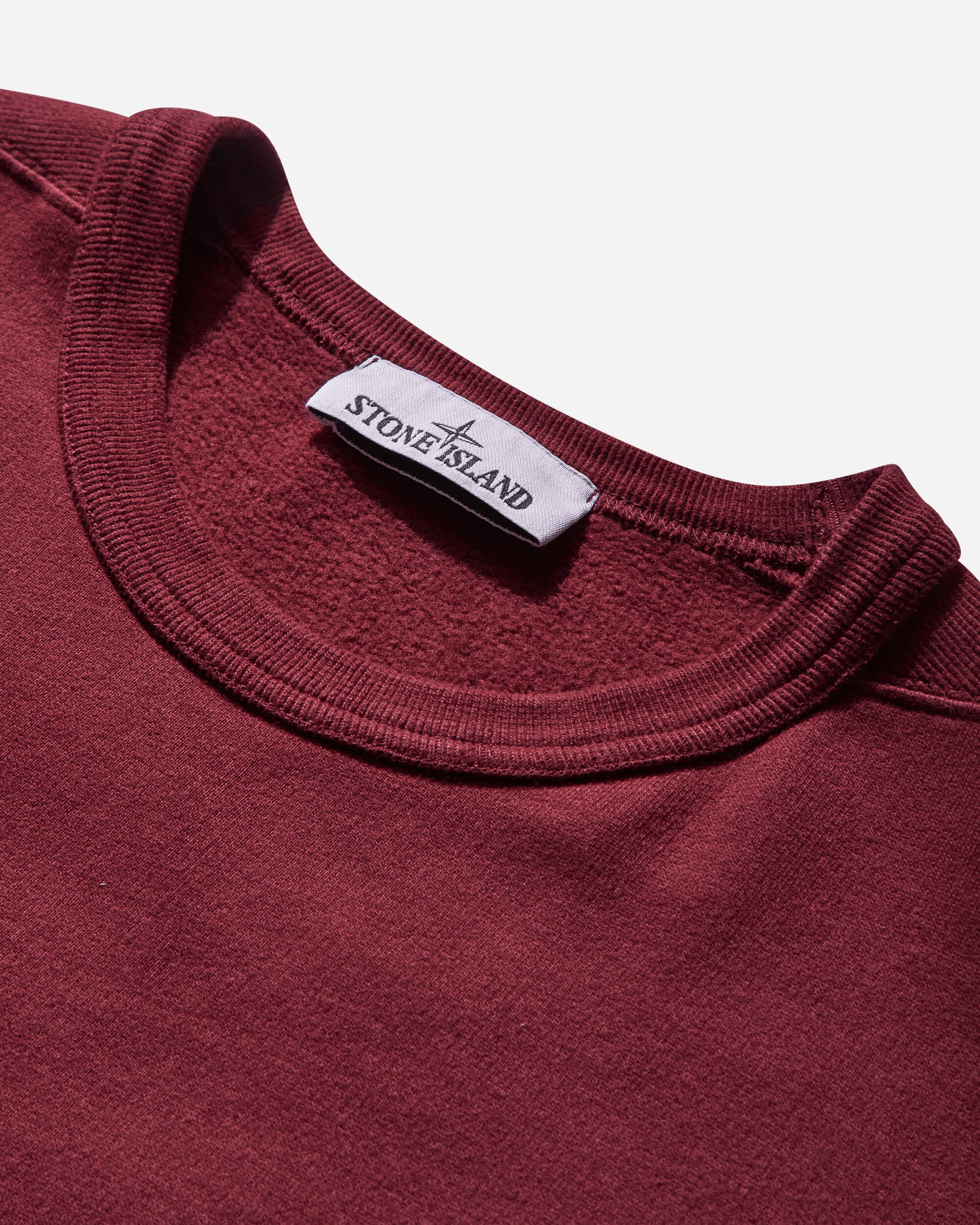 Men's Garment Dyed Crewneck Sweatshirt Bordeaux - STONE ISLAND