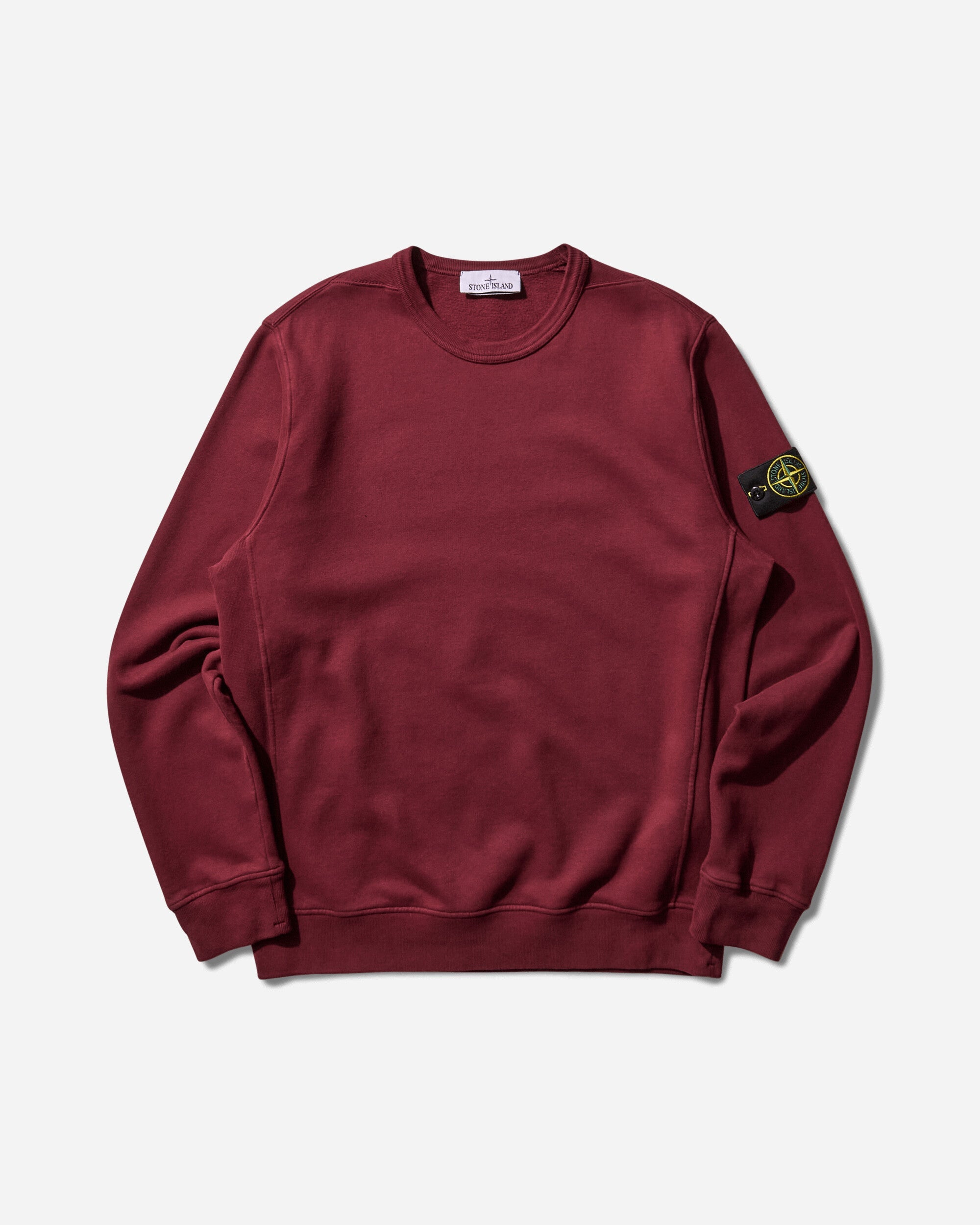 Men's Garment Dyed Crewneck Sweatshirt Bordeaux - STONE ISLAND