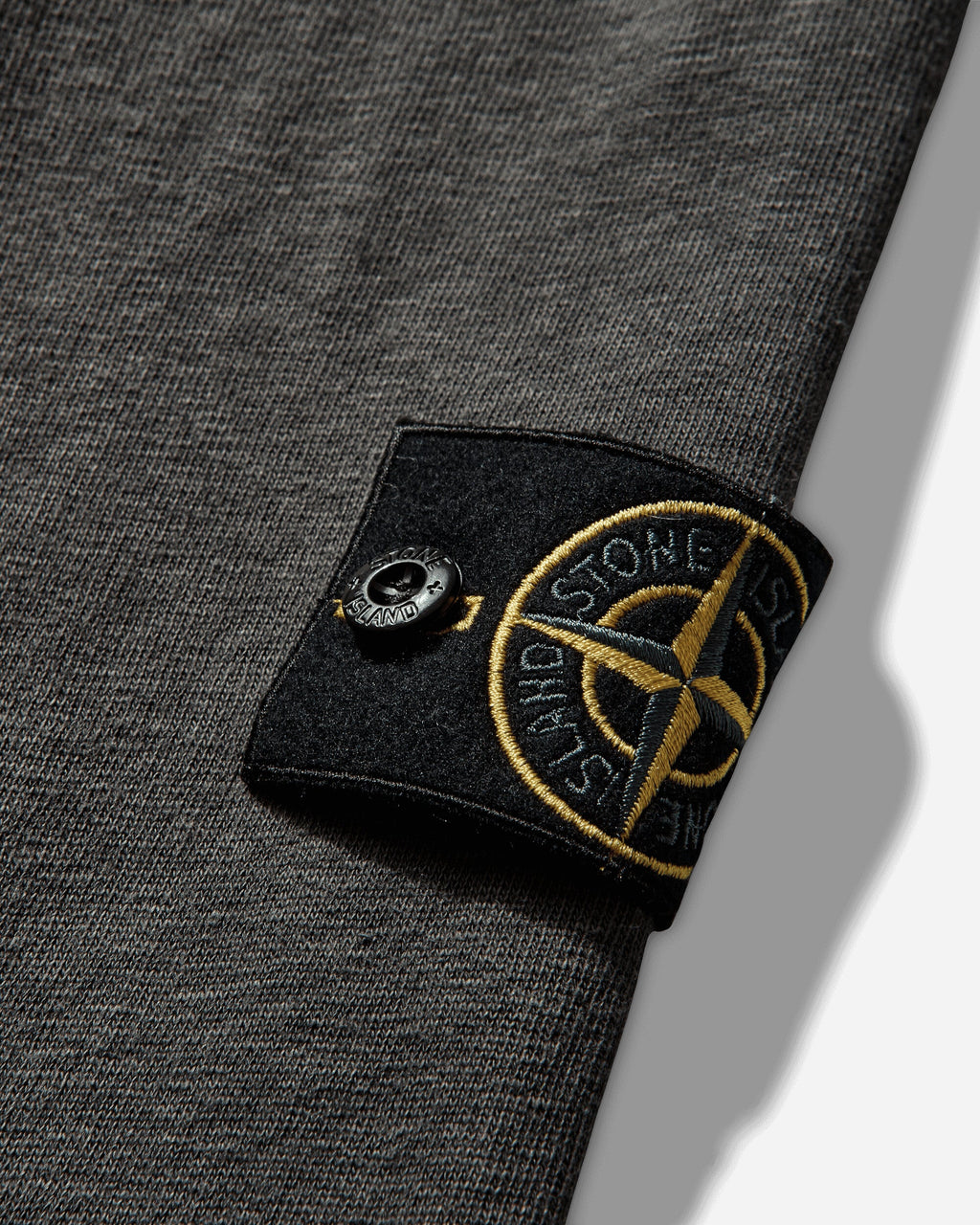 Оригінальна Mens Malfilé Fleece Old Effect Hoodie Charcoal Grey Stone island – детальний вид