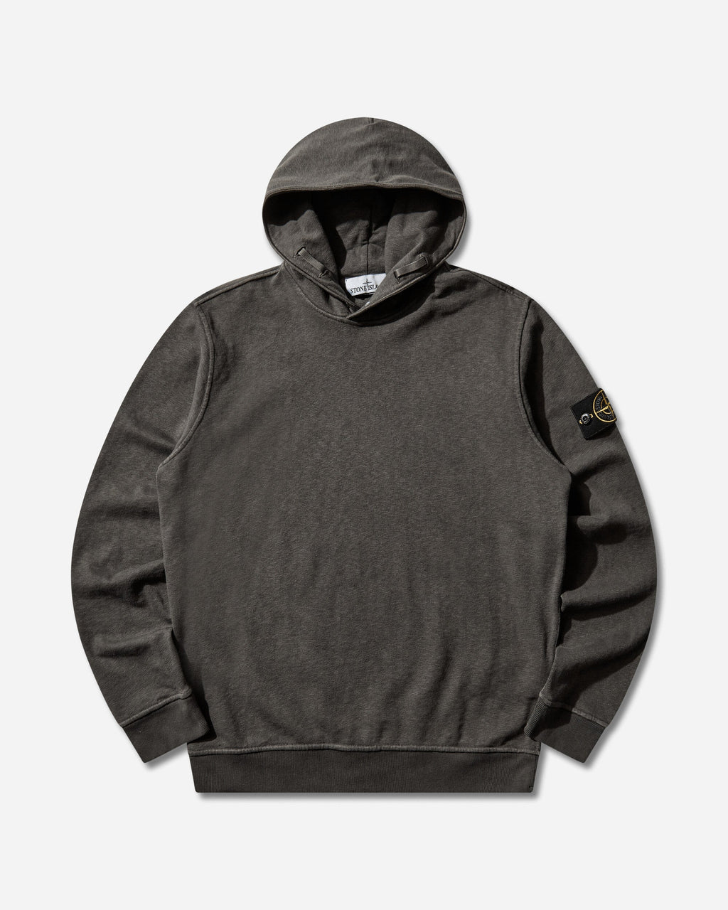 Оригінальна Mens Malfilé Fleece Old Effect Hoodie Charcoal Grey Stone island – боковий вид