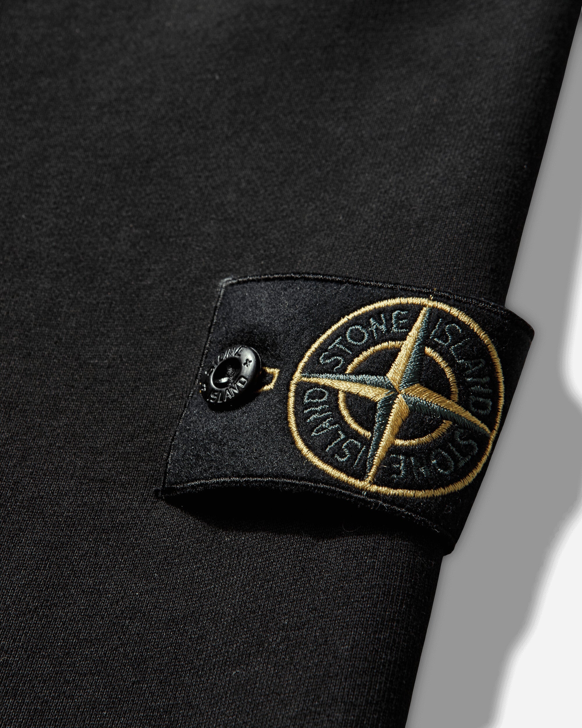 Mens Organic Cotton Fleece Hoodie Black Stone island оригінал – Купити в Україні – детальний вид - STONE ISLAND