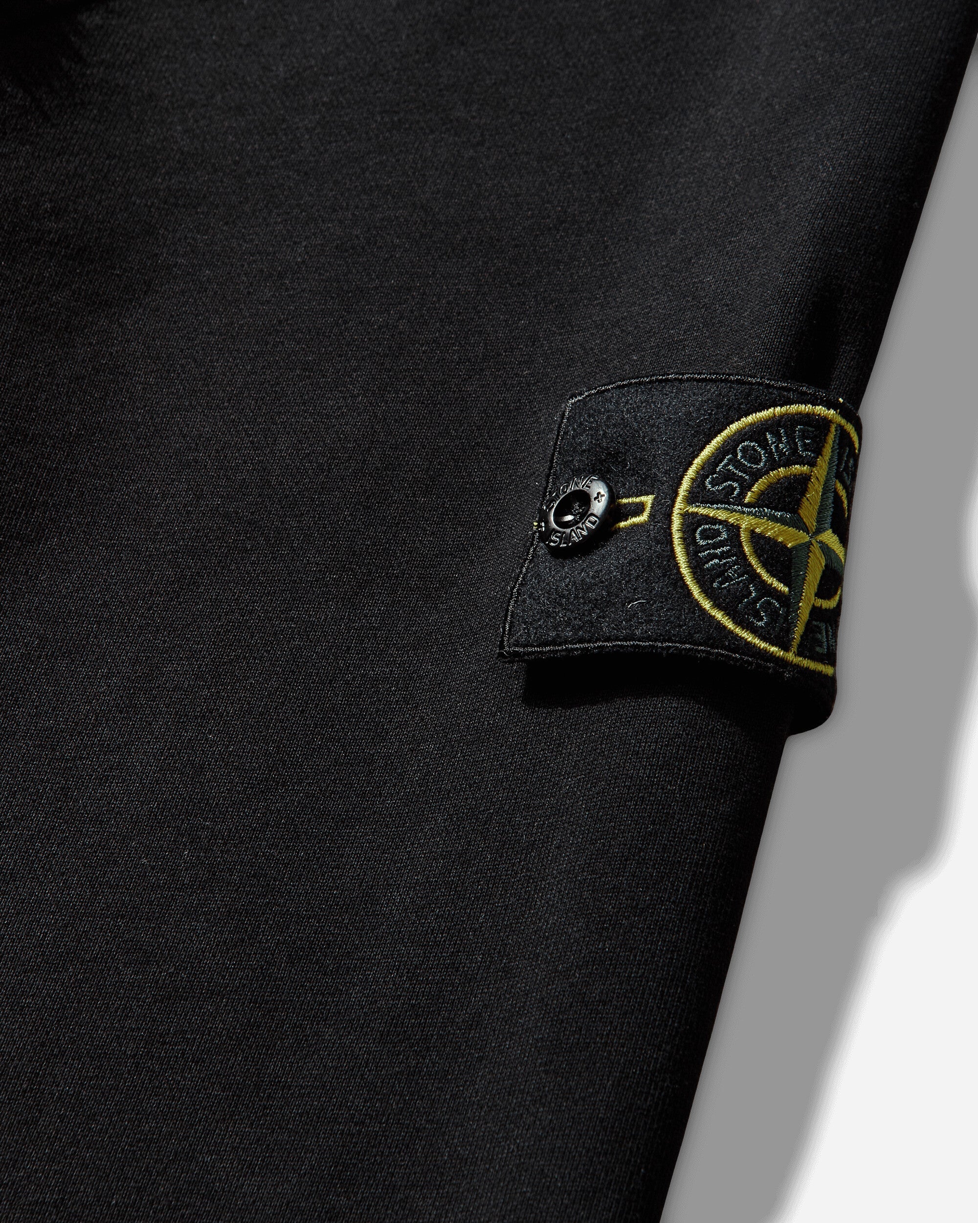 Mens Organic Cotton Fleece Oversized Crewneck Sweatshirt Black Stone island оригінал – Купити в Україні – детальний вид