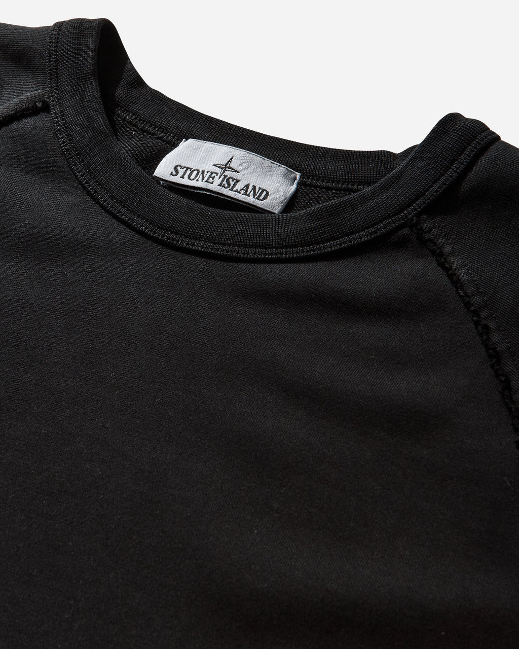 Mens Organic Cotton Fleece Oversized Crewneck Sweatshirt Black Stone island оригінал – Купити в Україні – збільшений вид