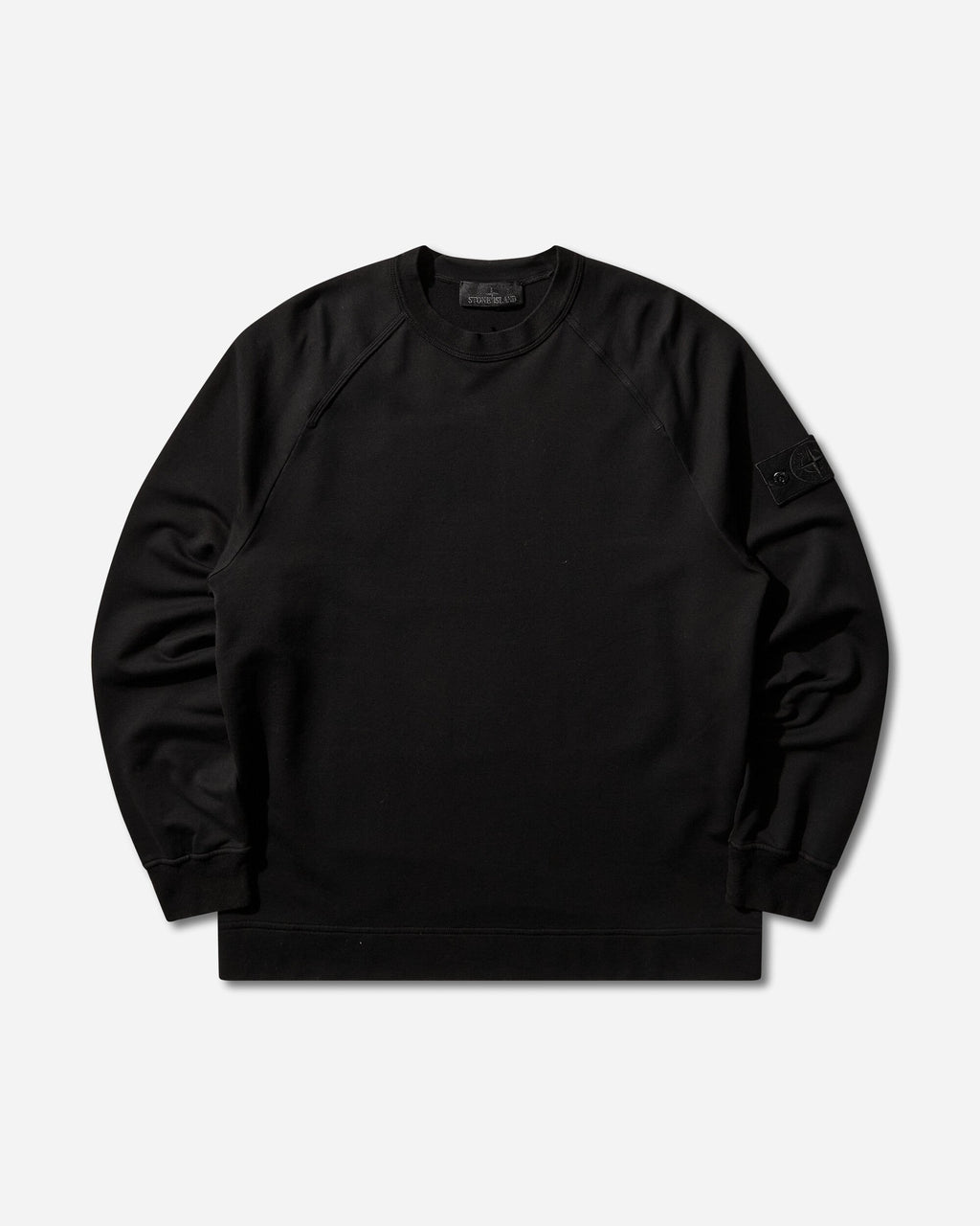 Оригінальна Mens Ghost Cotton Stretch Fleece Crewneck Sweatshirt Black Stone island – боковий вид