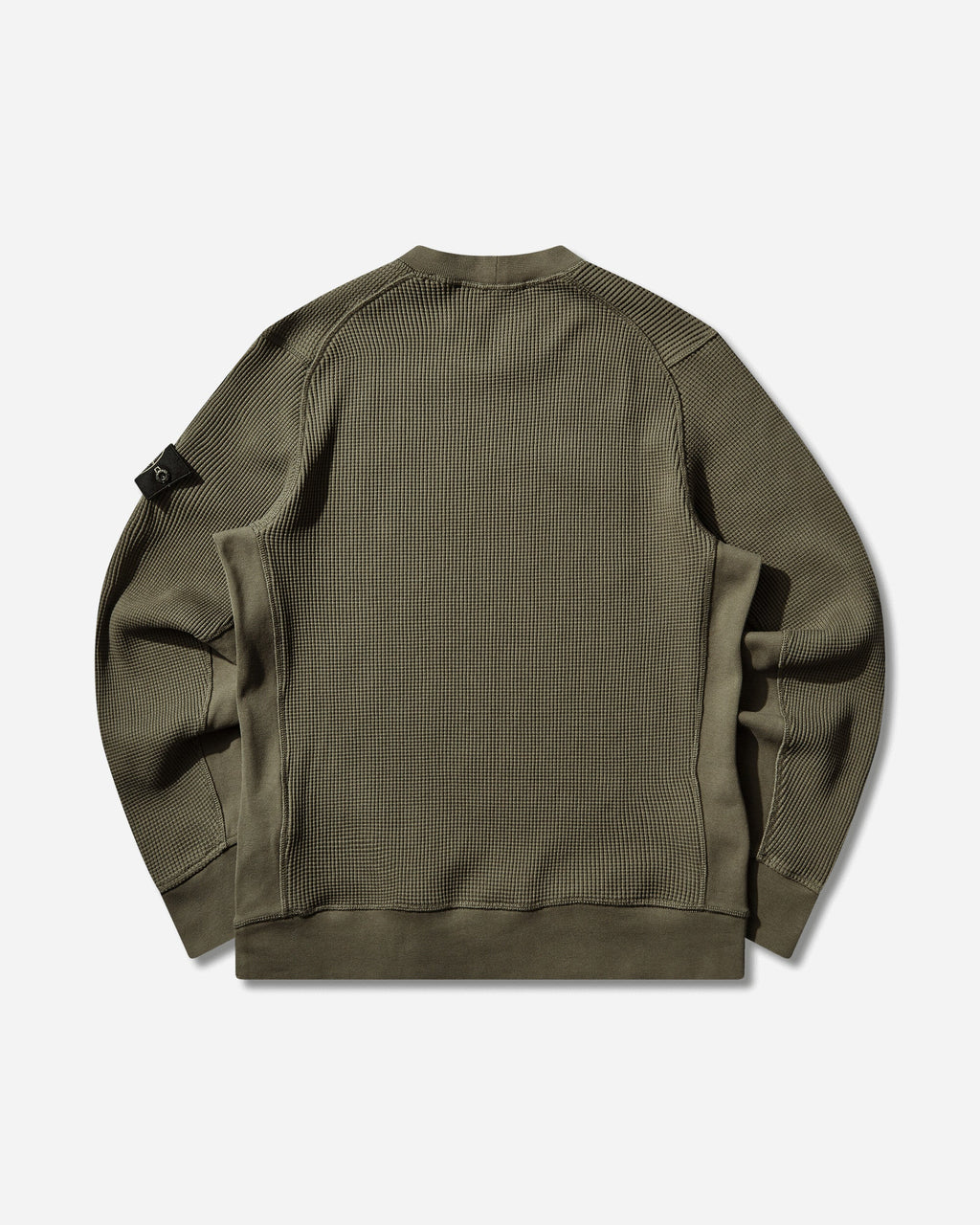 Mens Waffle Knit Sweater Military Green Stone island оригінал – Купити в Україні – вид ззаду