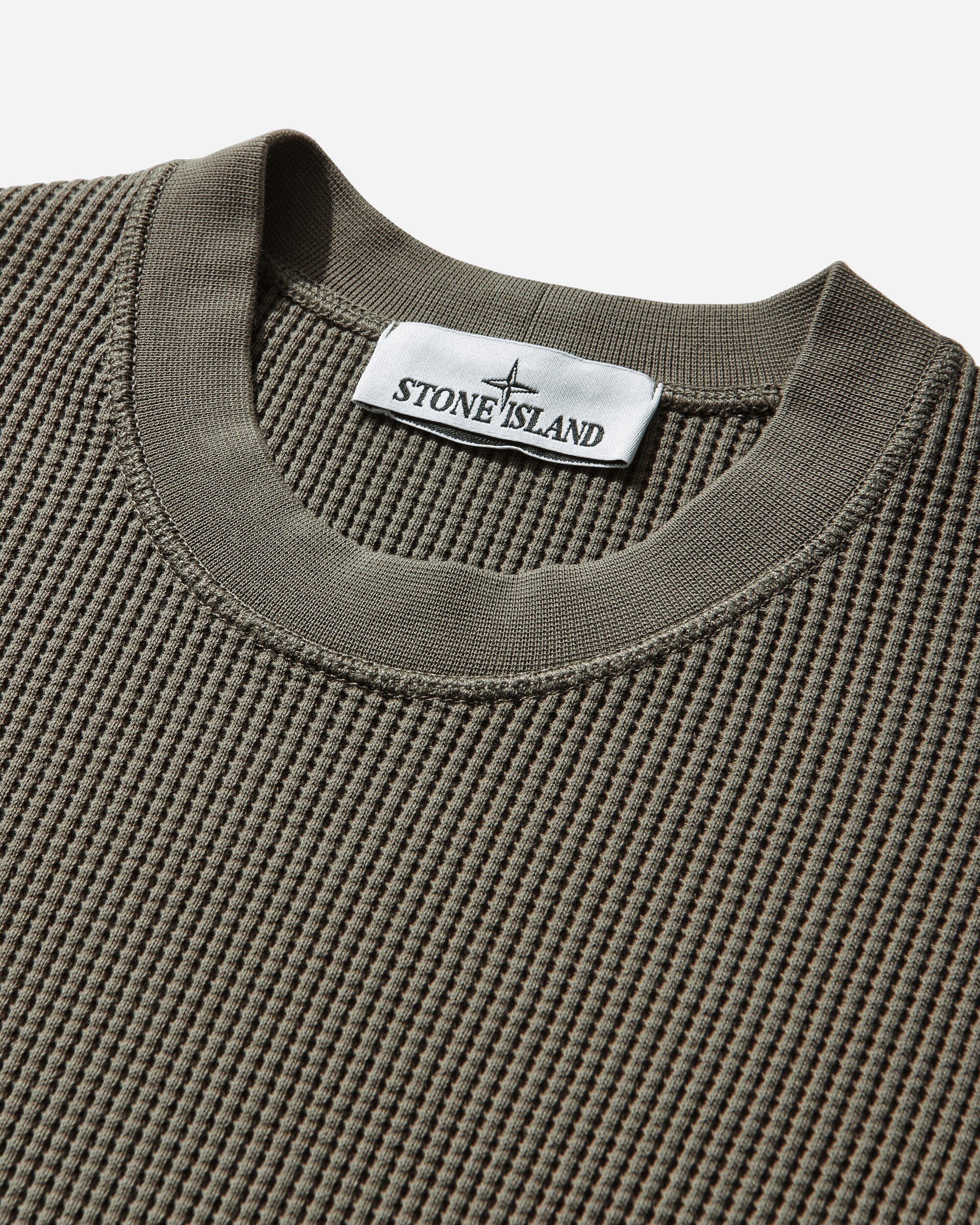 Mens Waffle Knit Sweater Military Green Stone island оригінал – Купити в Україні – детальний вид - STONE ISLAND