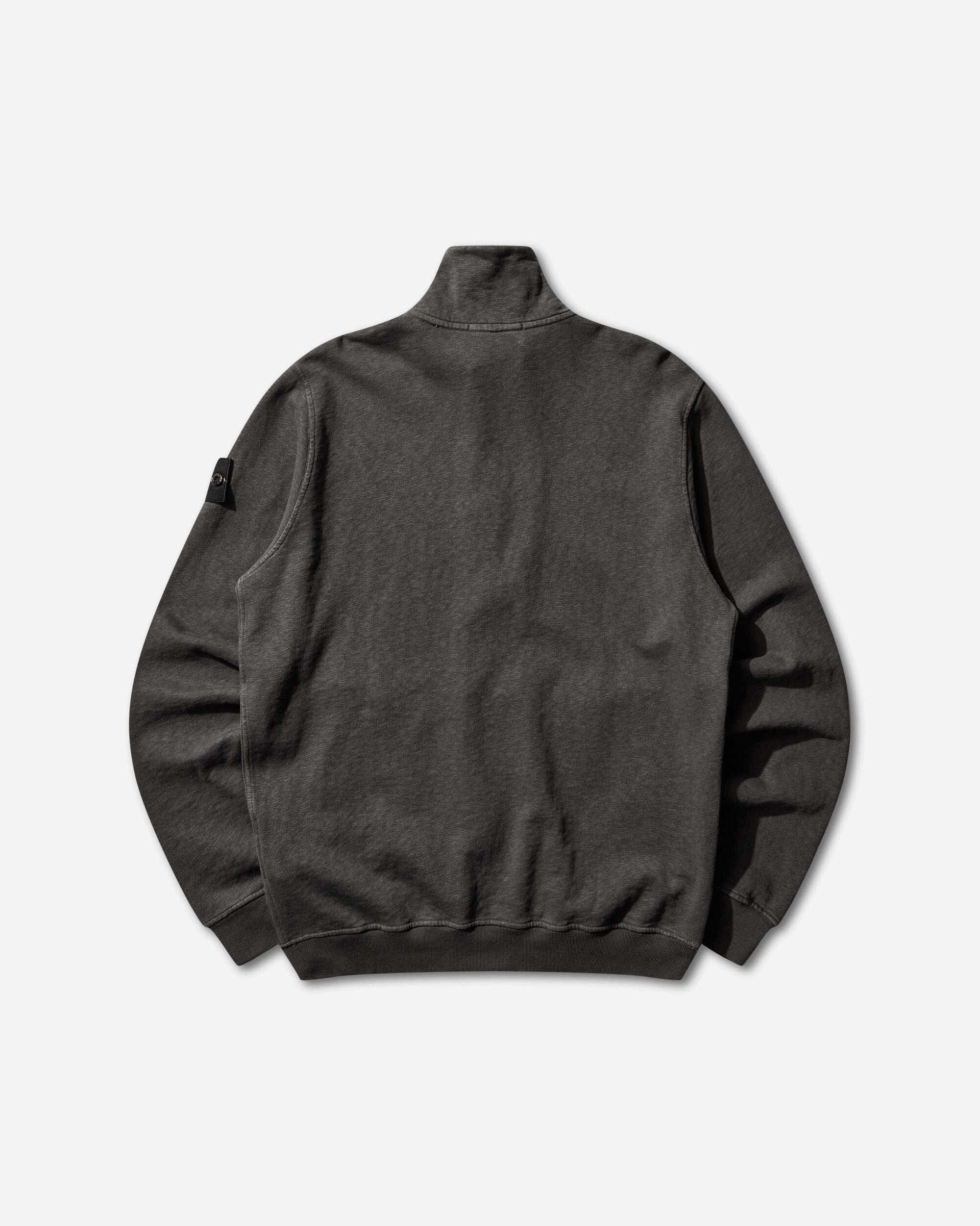 Mens Malfilé Cotton Fleece Old Effect Zip-Up Track Jacket Charcoal Grey Stone island – Гарантія оригінальності – вид ззаду