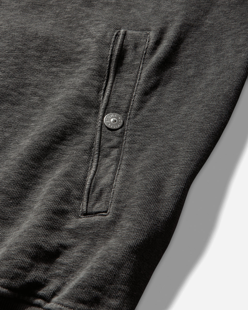 Mens Malfilé Cotton Fleece Old Effect Zip-Up Track Jacket Charcoal Grey Stone island – Гарантія оригінальності – збільшений вид
