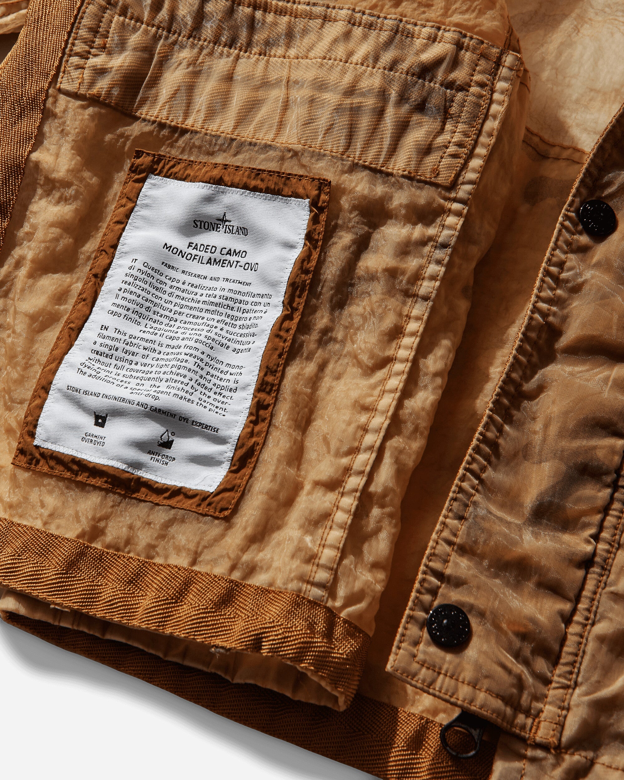 Оригінальна Mens Faded Camo Monofilament-Ovd Jacket Tangerine Stone island – детальний вид