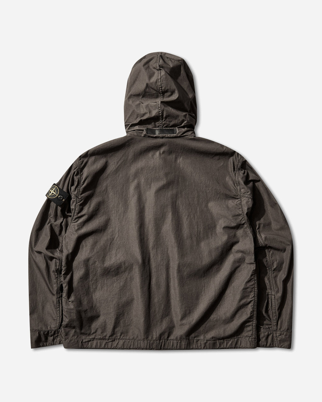 Mens Cotton Nylon Micro Ripstop Field Jacket Charcoal Stone island – Гарантія оригінальності – вид ззаду