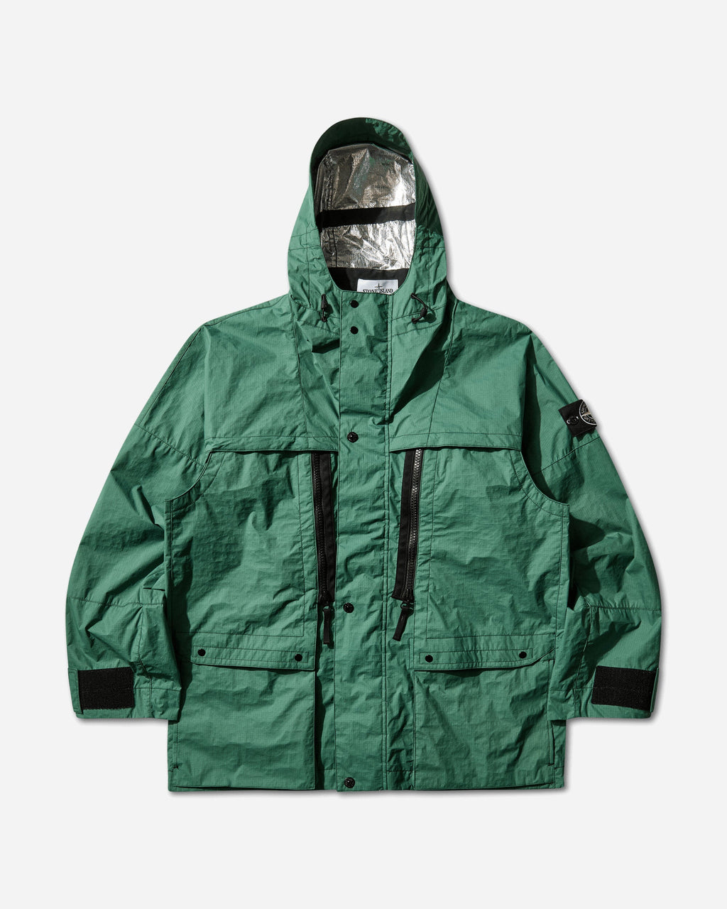 Mens Metal Lamina Ripstop Heat Reactive Hooded Jacket Malachite Stone island оригінал – Купити в Україні – боковий вид