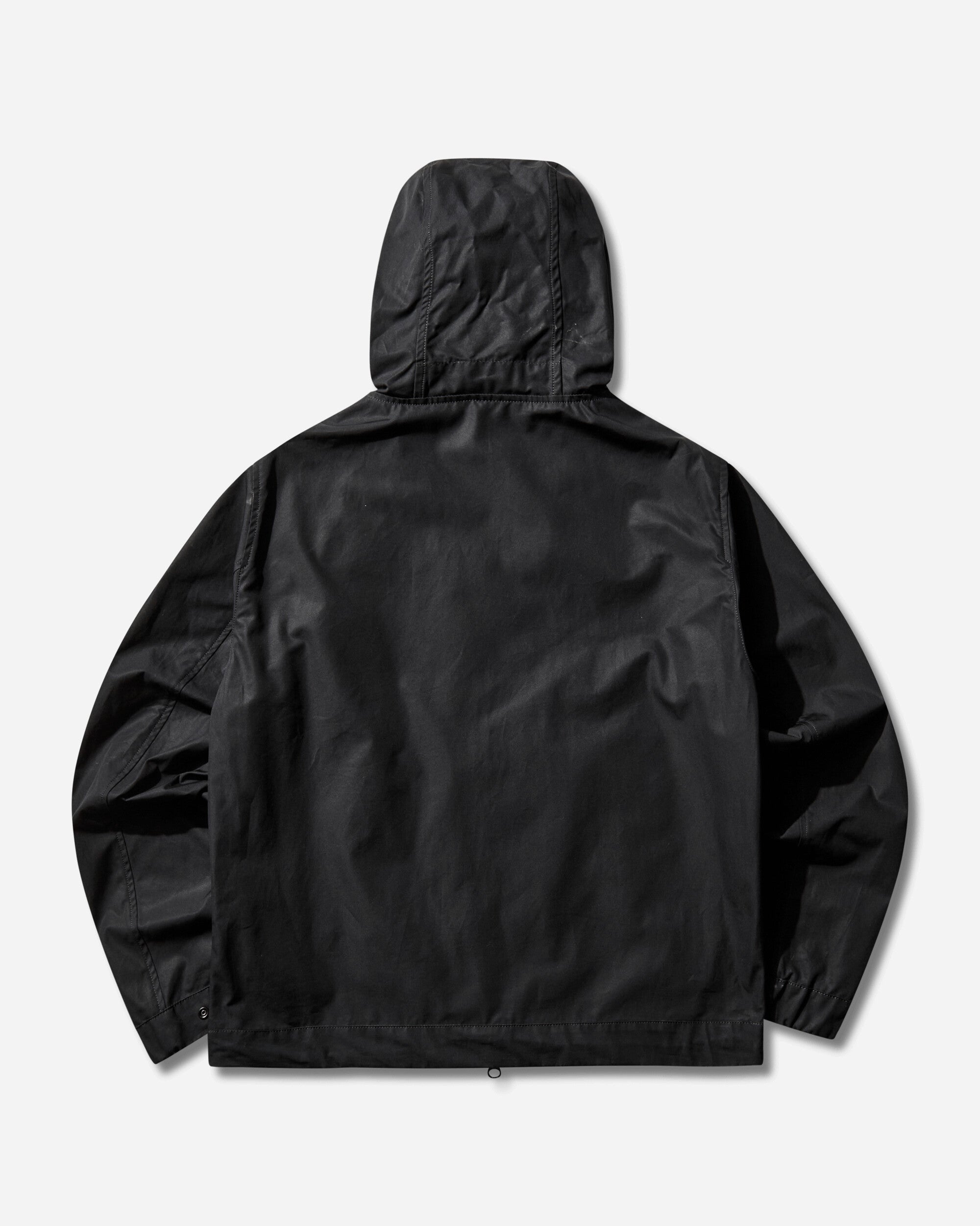 Оригінальна Mens Ghost All-Weather Cotton Canvas Hooded Jacket Black Stone island – вид ззаду