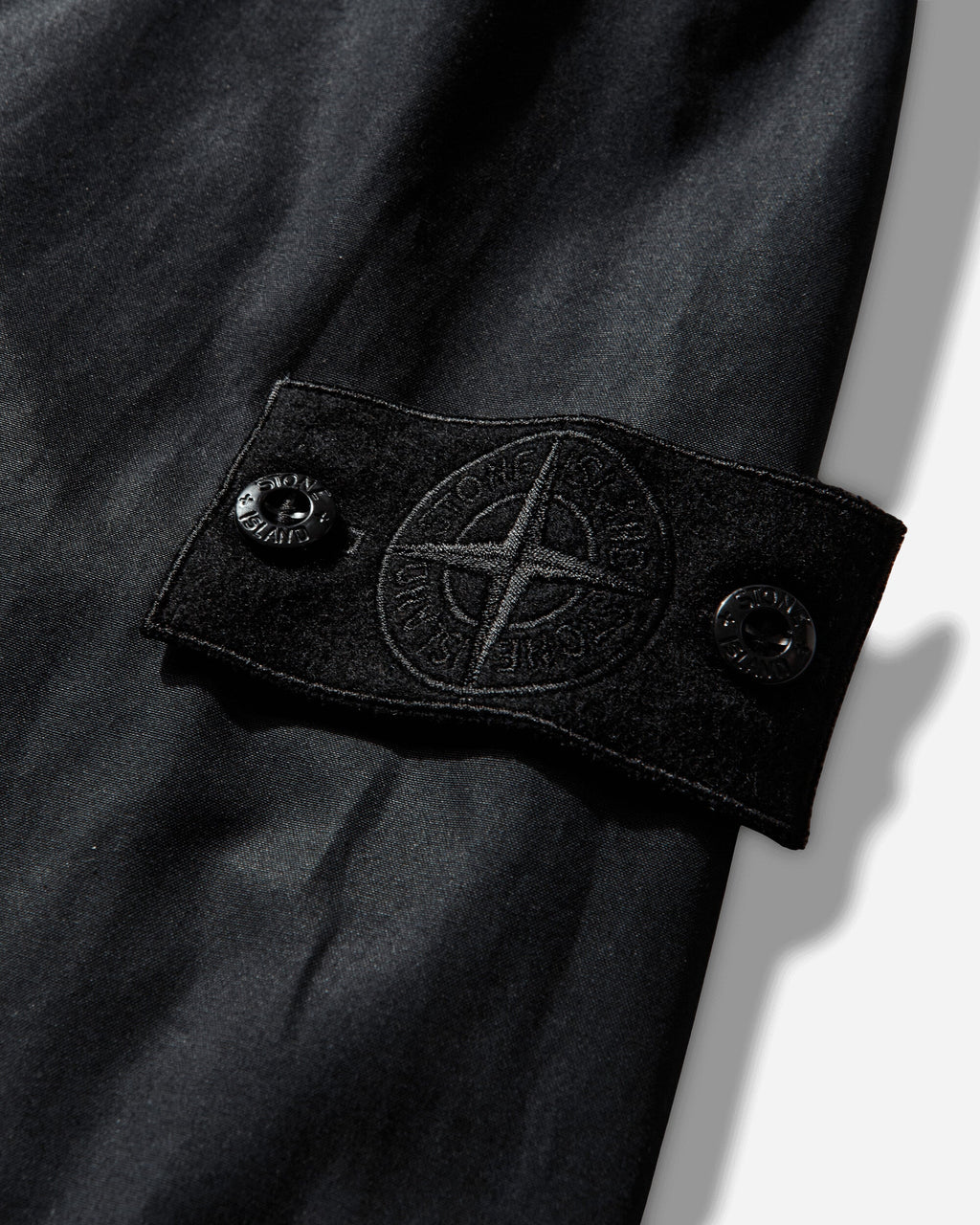 Оригінальна Mens Ghost All-Weather Cotton Canvas Hooded Jacket Black Stone island – збільшений вид