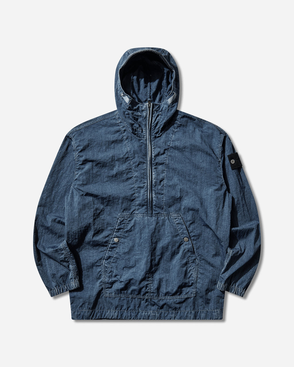 Mens Hollow Fibre Nylon Indigo-Tc + Marmo Corrosion Hooded Anorak Indigo Stone island оригінал – Купити в Україні – боковий вид