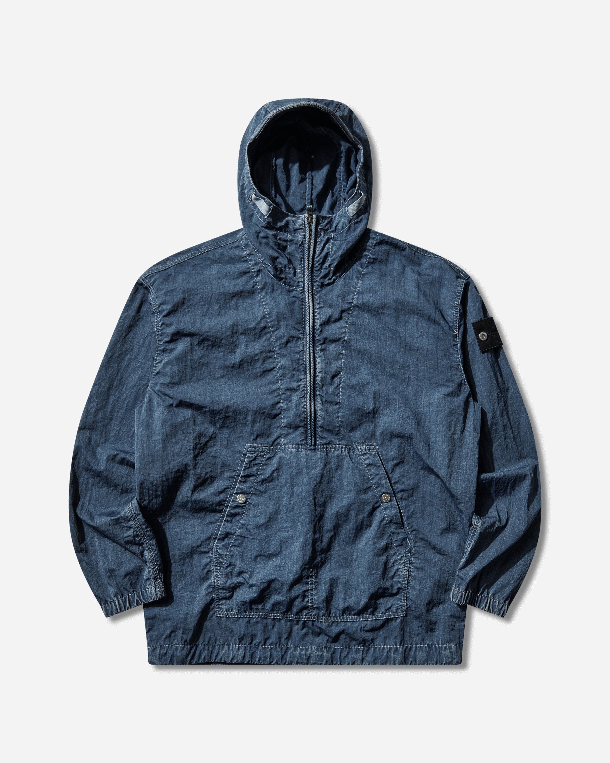 Mens Hollow Fibre Nylon Indigo-Tc + Marmo Corrosion Hooded Anorak Indigo Stone island оригінал – Купити в Україні – боковий вид