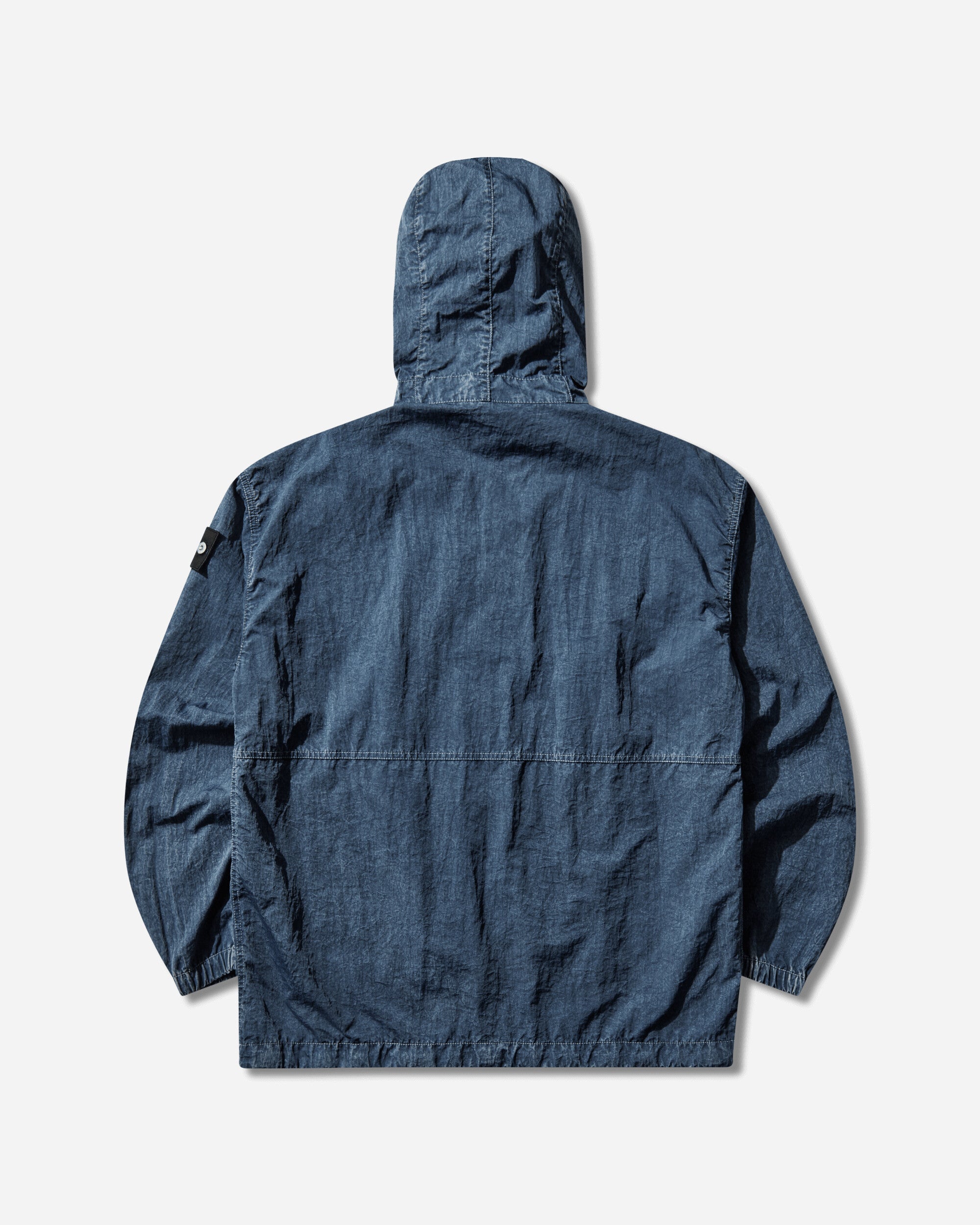 Mens Hollow Fibre Nylon Indigo-Tc + Marmo Corrosion Hooded Anorak Indigo Stone island оригінал – Купити в Україні – вид ззаду