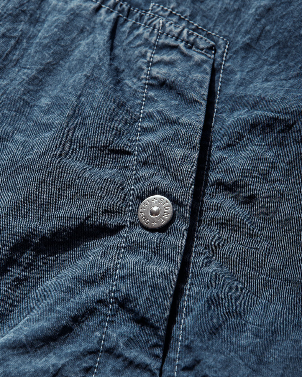 Mens Hollow Fibre Nylon Indigo-Tc + Marmo Corrosion Hooded Anorak Indigo Stone island оригінал – Купити в Україні – детальний вид