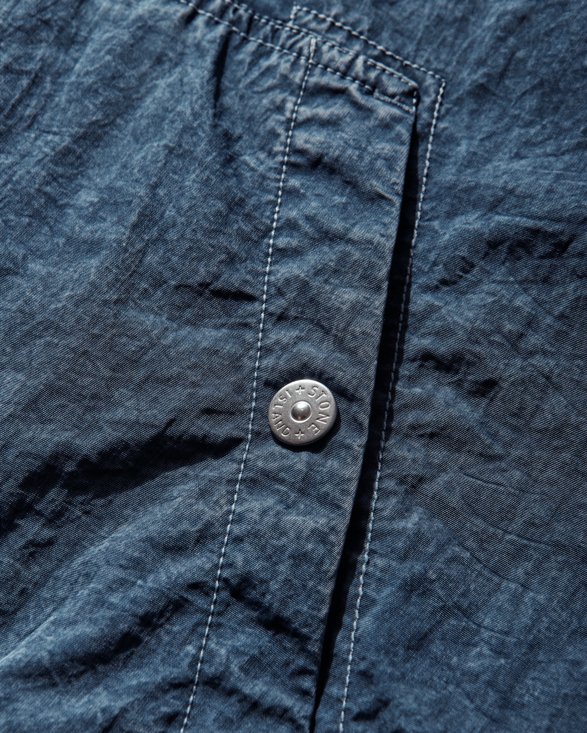 Mens Hollow Fibre Nylon Indigo-Tc + Marmo Corrosion Hooded Anorak Indigo Stone island оригінал – Купити в Україні – детальний вид