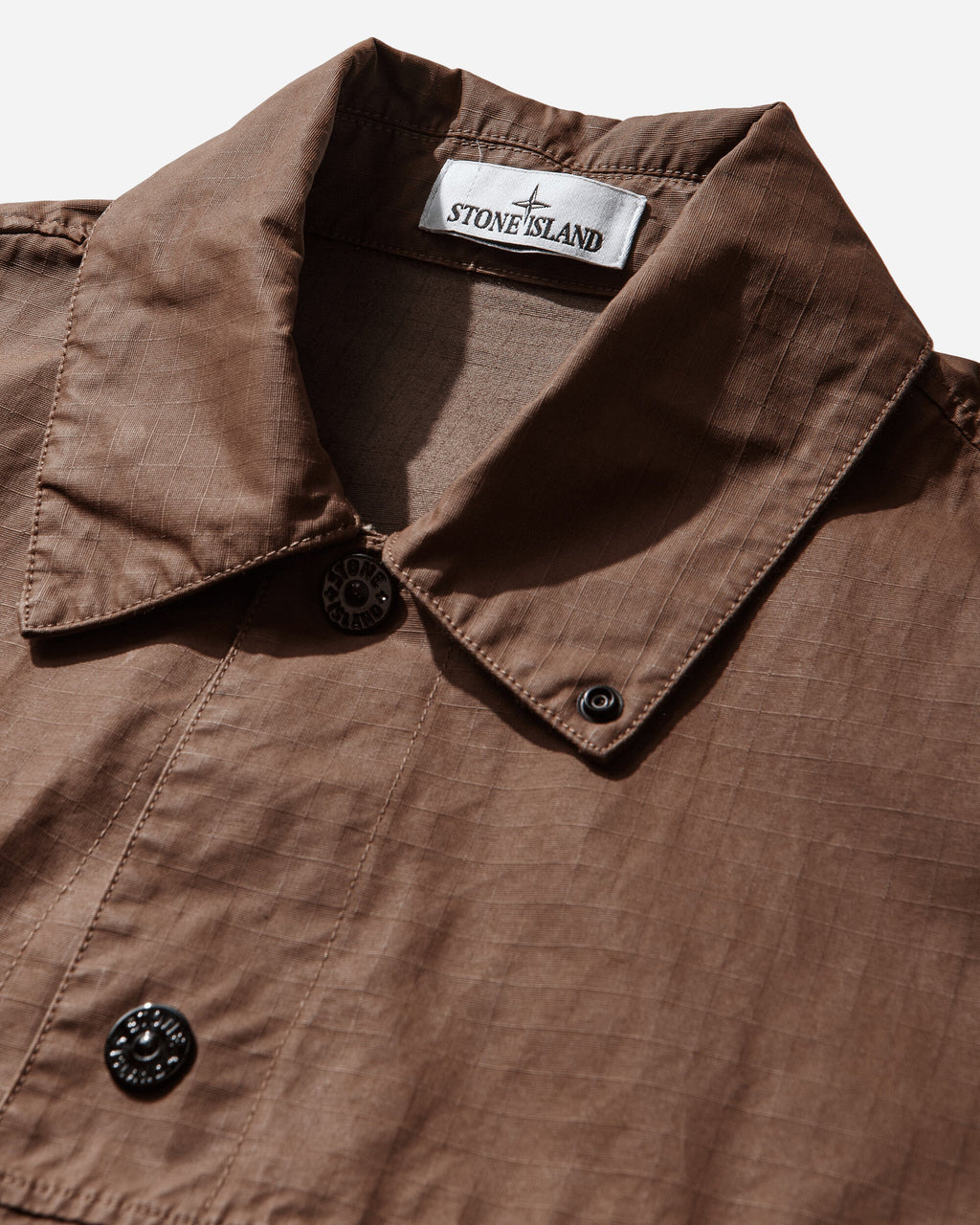 Оригінальна Mens Double-Coated Cotton Ripstop Coach Jacket Shadow Brown Stone island – збільшений вид