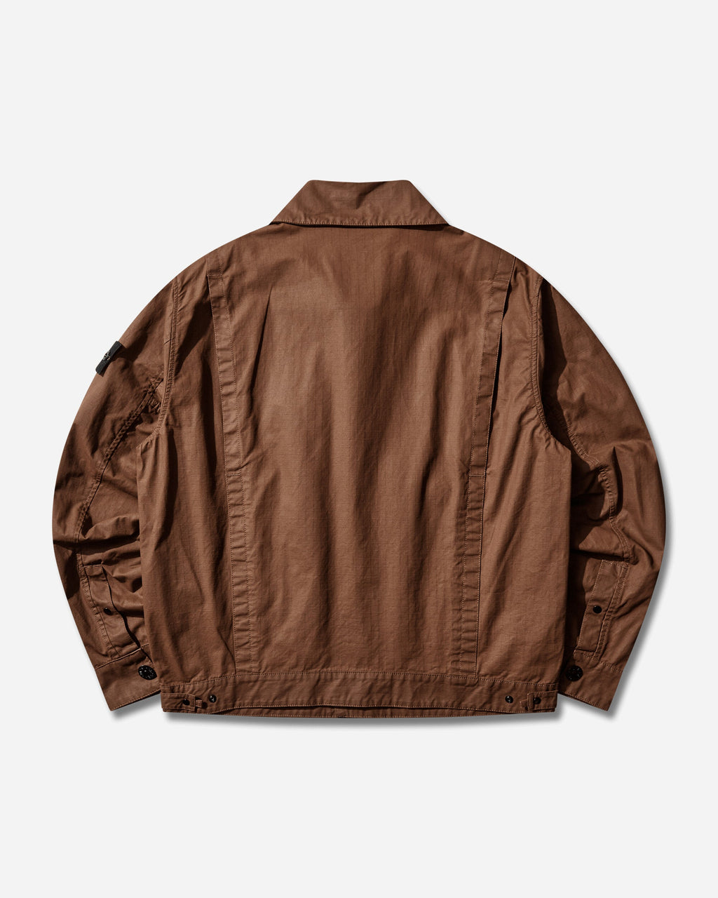 Оригінальна Mens Double-Coated Cotton Ripstop Coach Jacket Shadow Brown Stone island – вид ззаду