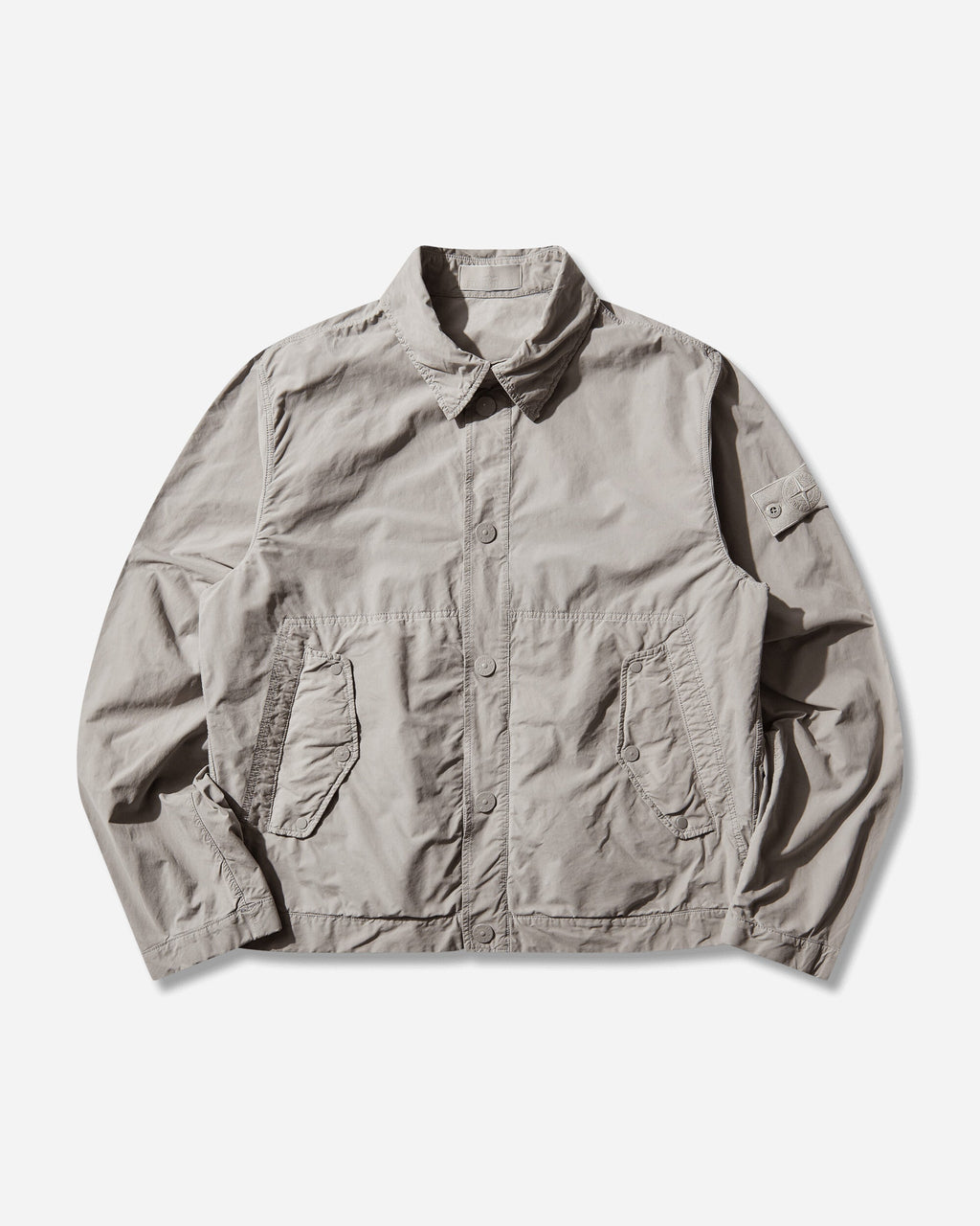 Mens Ghost David Light-Tc_s.i. Jacket Dust Grey Stone island оригінал – Купити в Україні – боковий вид