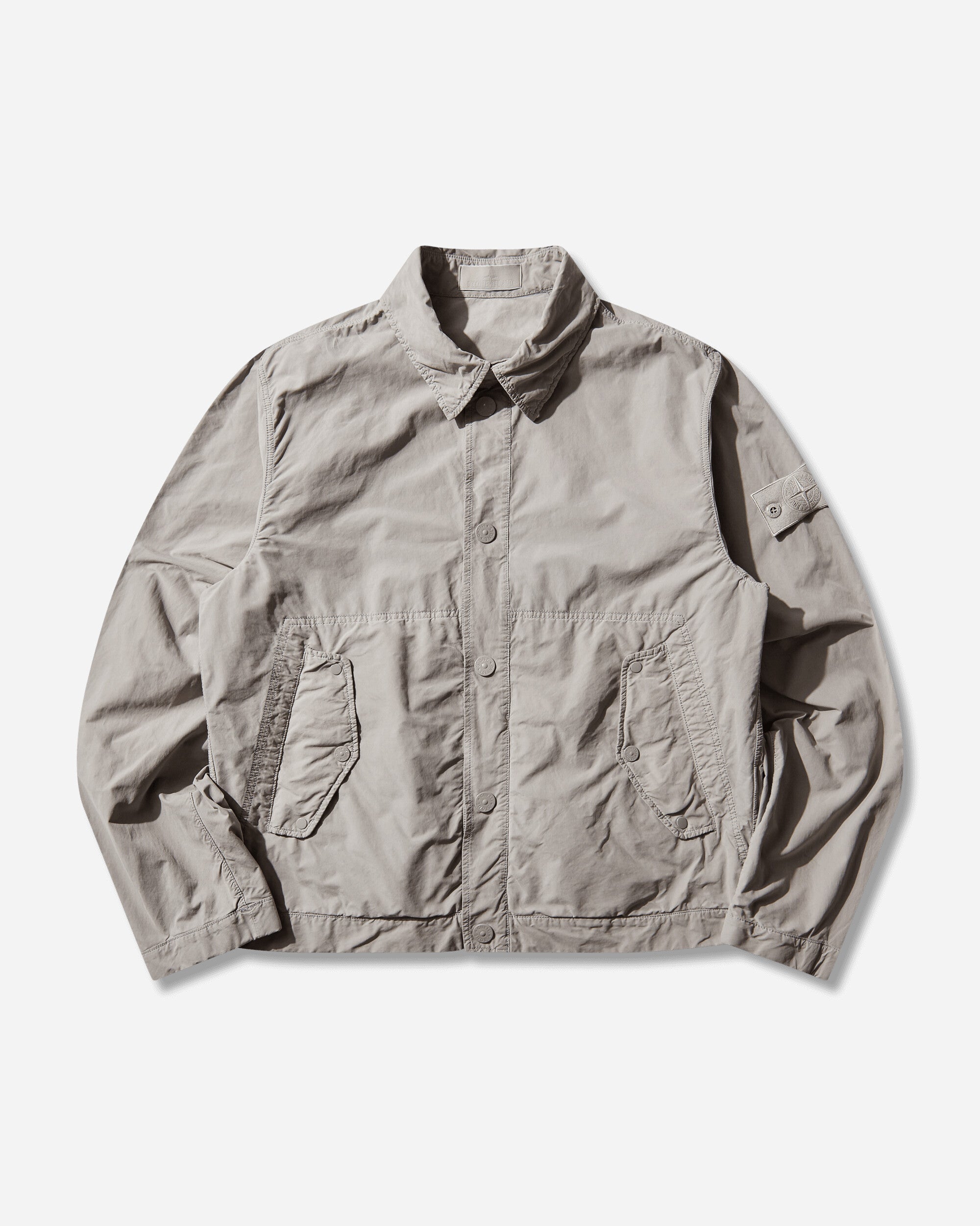 Mens Ghost David Light-Tc_s.i. Jacket Dust Grey Stone island оригінал – Купити в Україні – боковий вид
