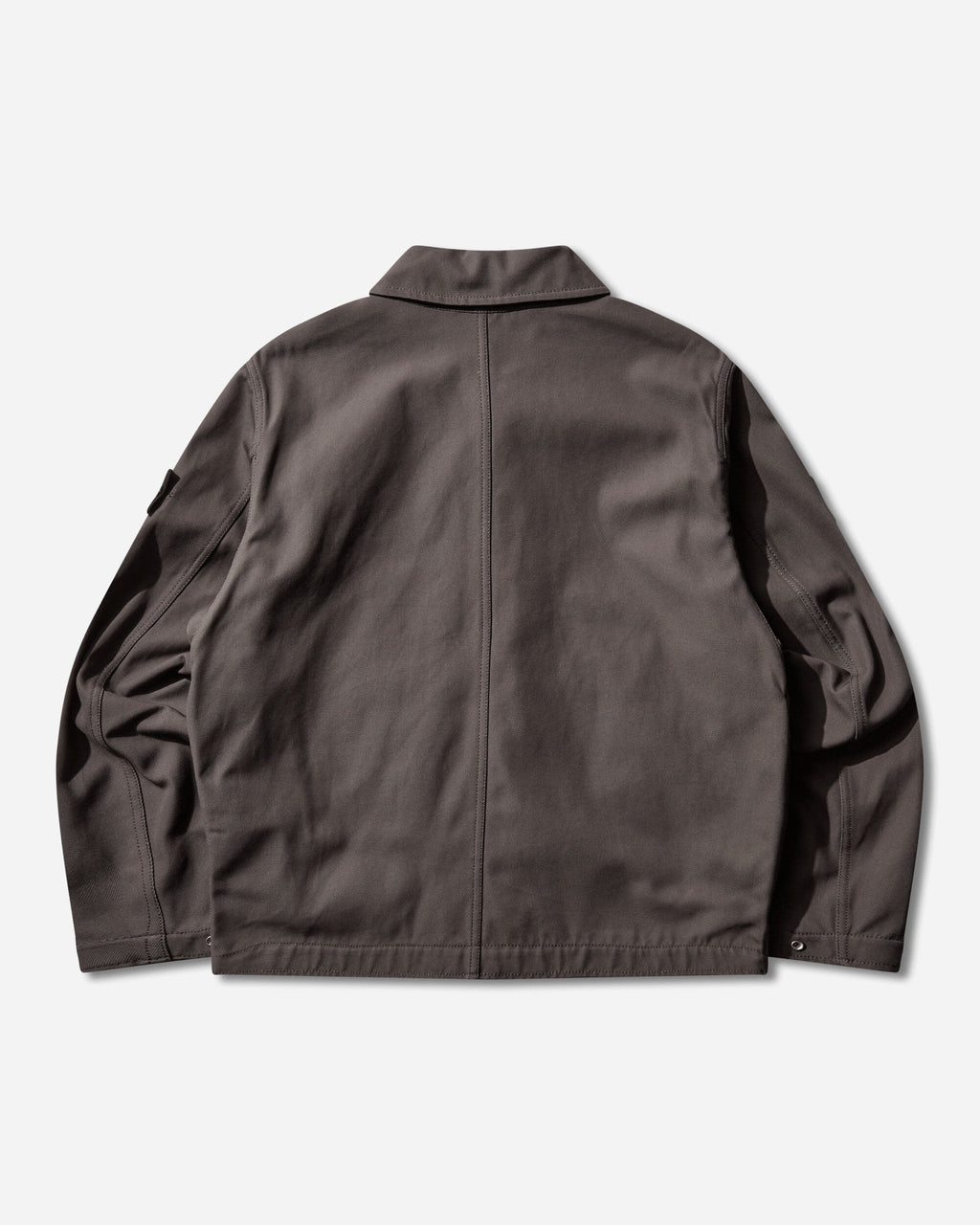 Оригінальна Mens Cotton Canvas Coach Jacket Charcoal Grey Stone island – вид ззаду