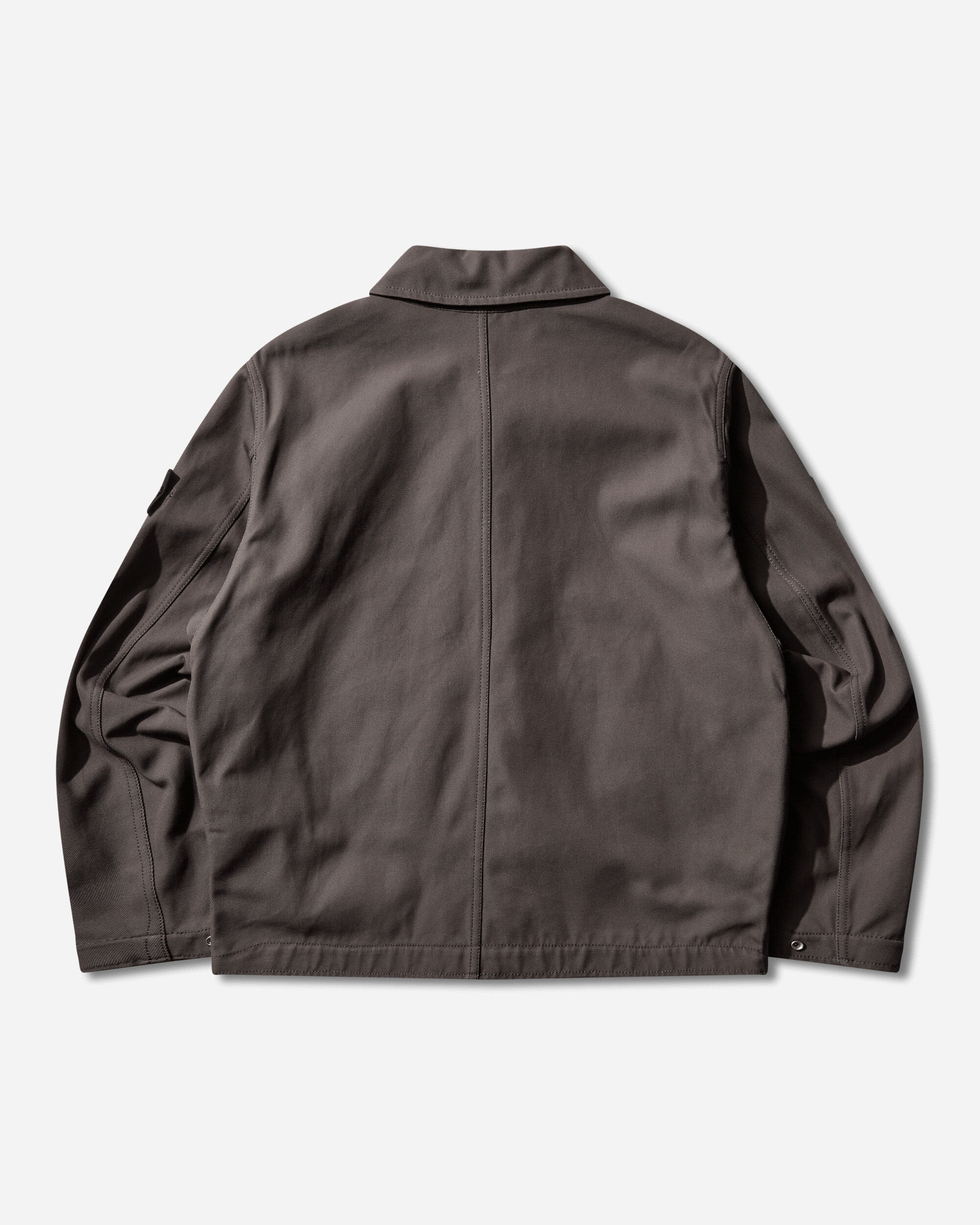 Оригінальна Mens Cotton Canvas Coach Jacket Charcoal Grey Stone island – вид ззаду