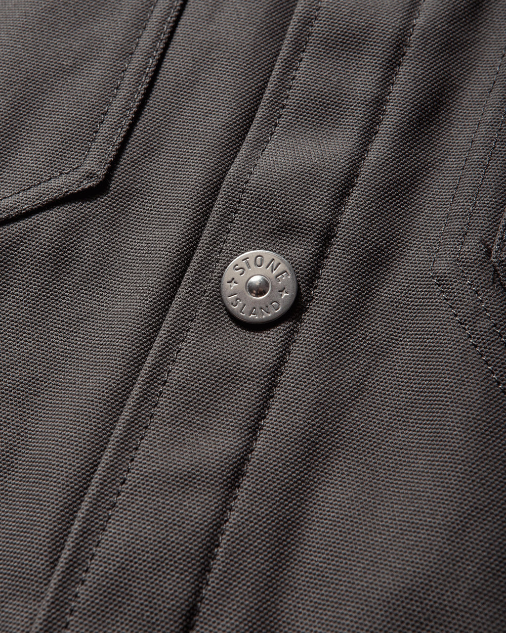 Оригінальна Mens Cotton Canvas Coach Jacket Charcoal Grey Stone island – збільшений вид