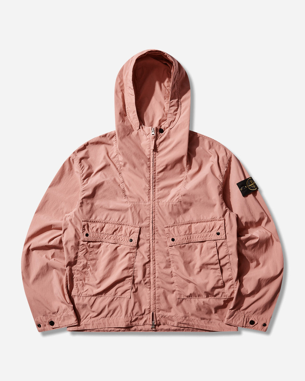 Mens Light Compact Touch Poly-Tc Hooded Jacket Oleander Stone island – Гарантія оригінальності – боковий вид