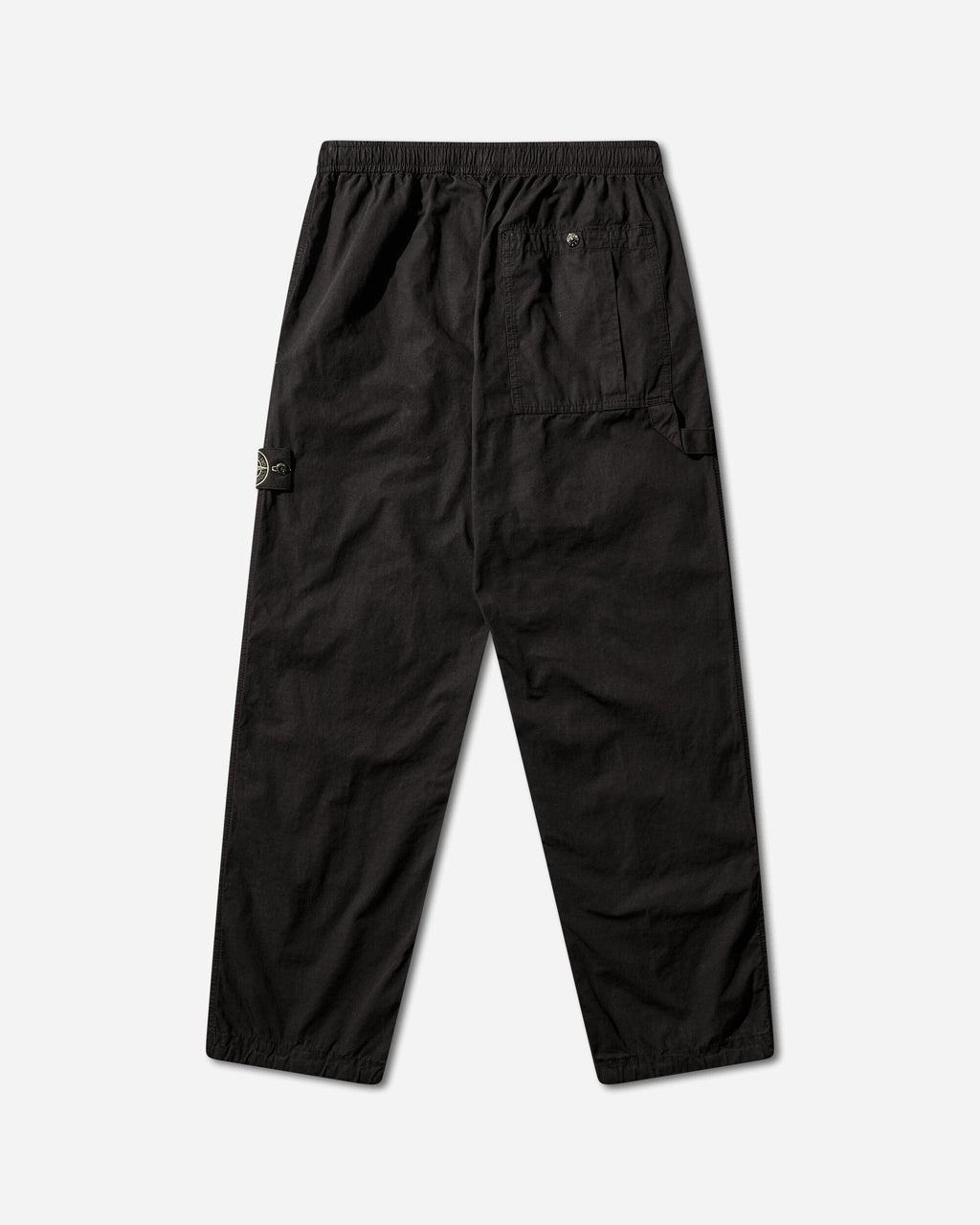 Mens Mercerised Organic Cotton Ripstop Cargo Pants Black Stone island оригінал – Купити в Україні – вид ззаду