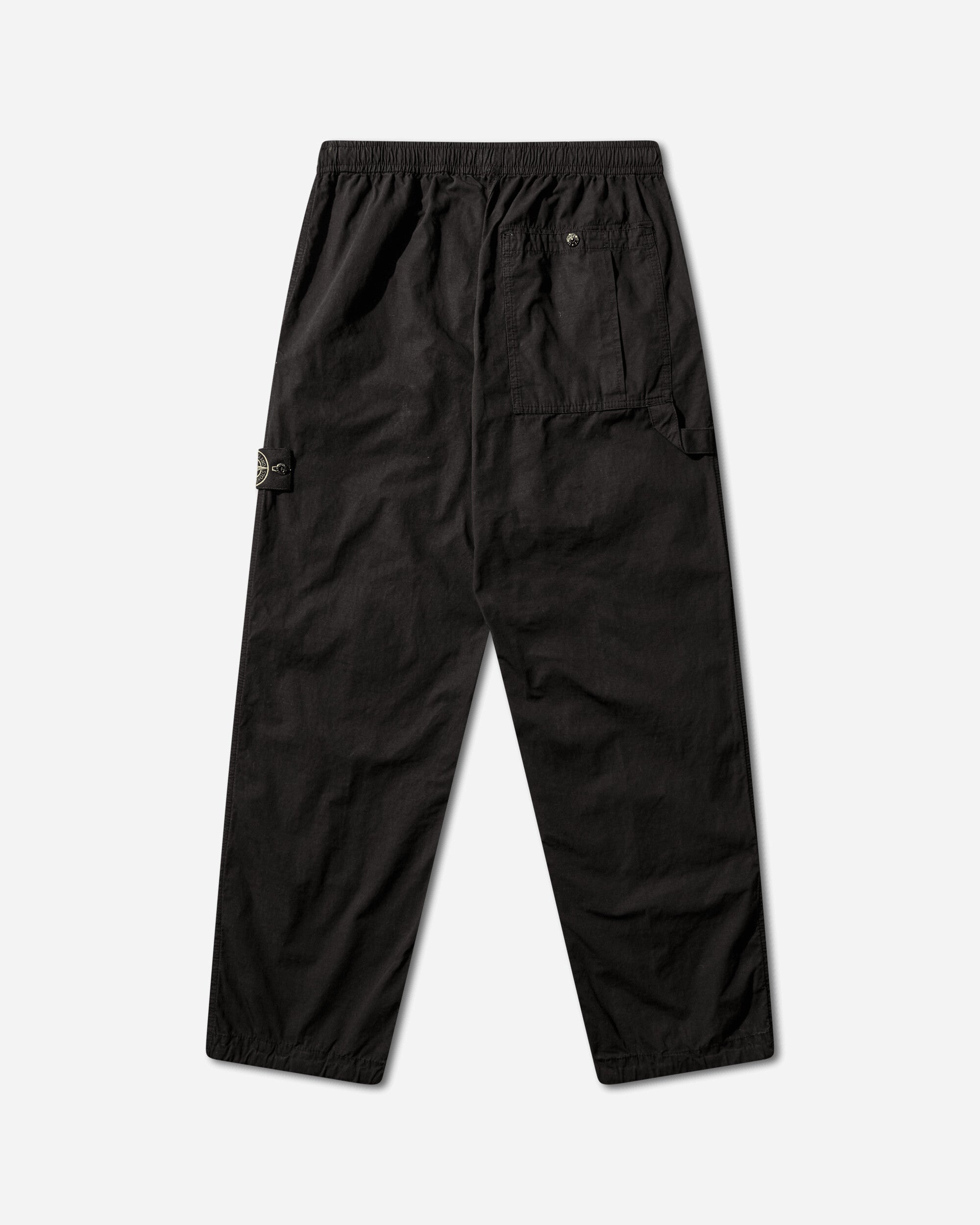 Mens Mercerised Organic Cotton Ripstop Cargo Pants Black Stone island оригінал – Купити в Україні – вид ззаду