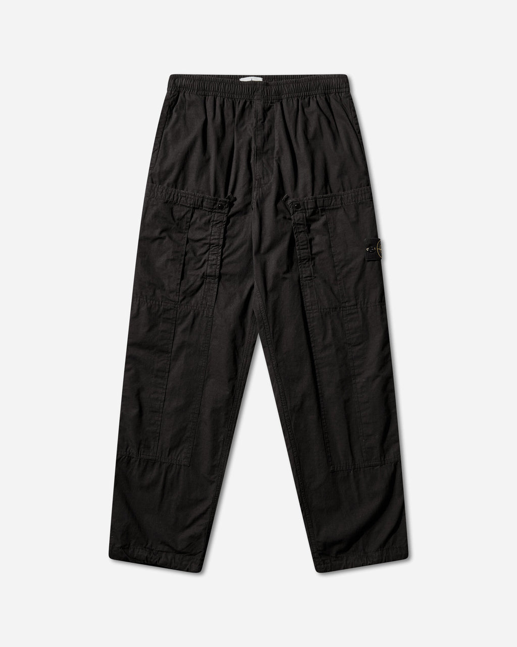 Mens Mercerised Organic Cotton Ripstop Cargo Pants Black Stone island оригінал – Купити в Україні – боковий вид
