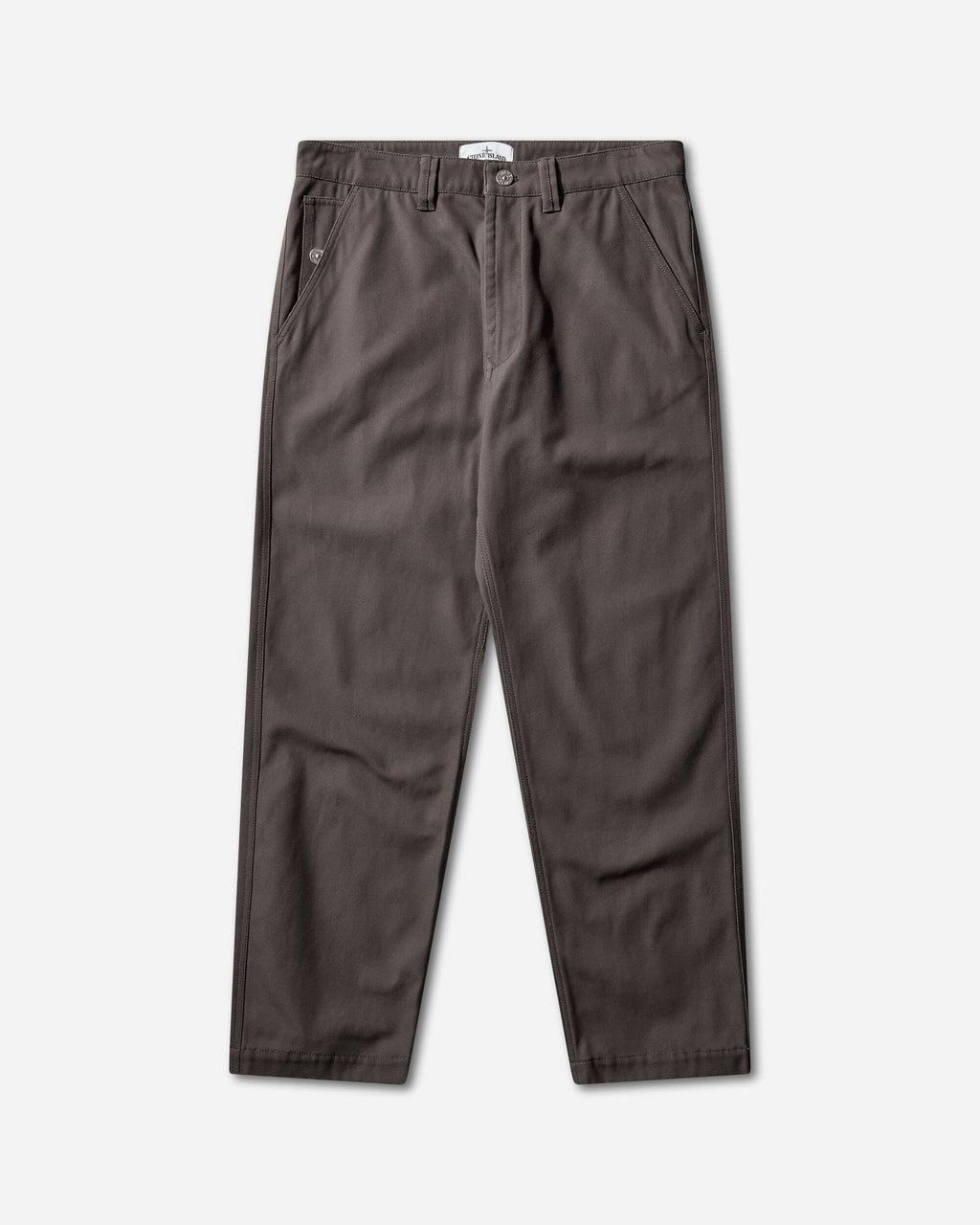 Оригінальна Mens Cotton Canvas Pants Charcoal Grey Stone island – боковий вид