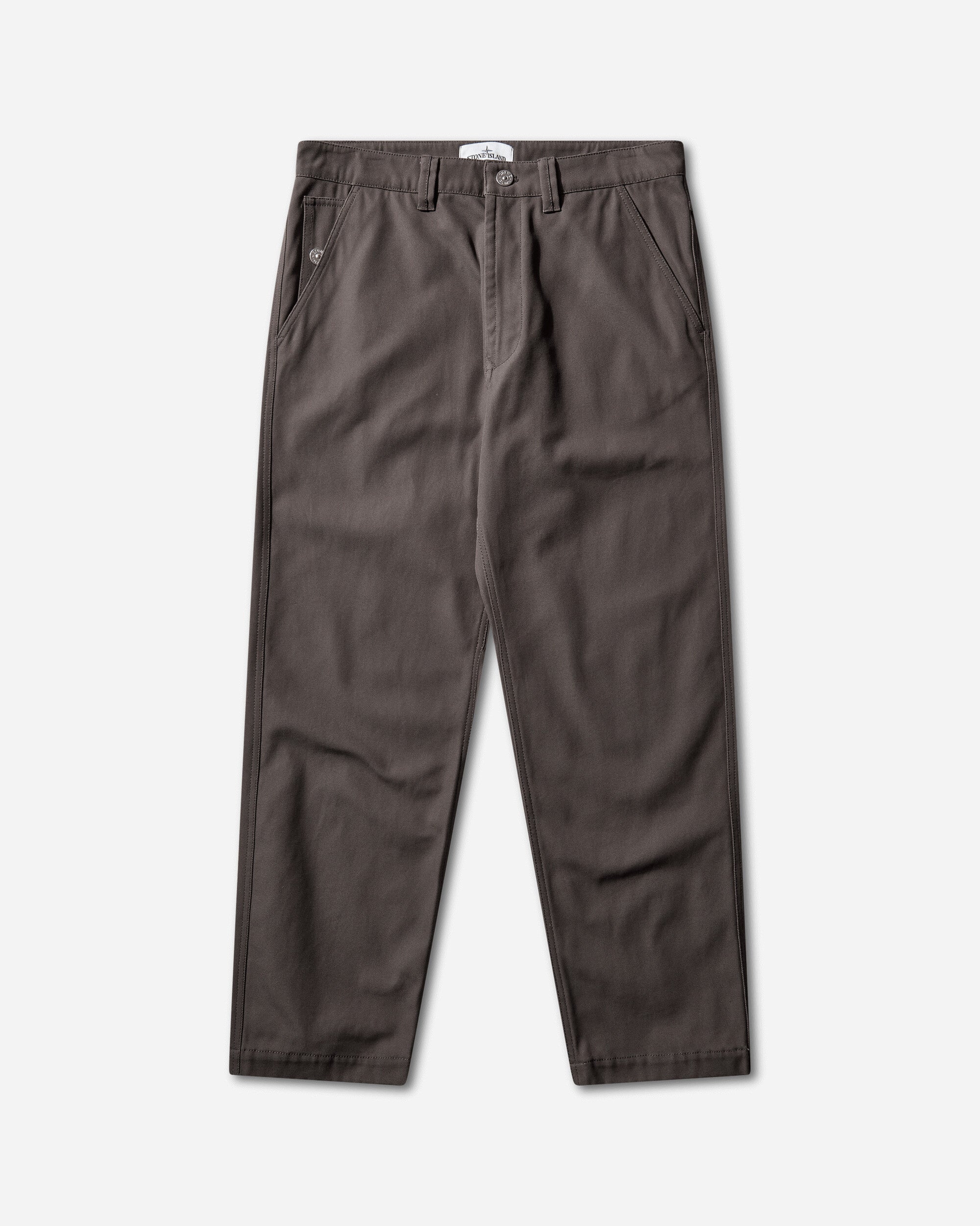 Оригінальна Mens Cotton Canvas Pants Charcoal Grey Stone island – боковий вид