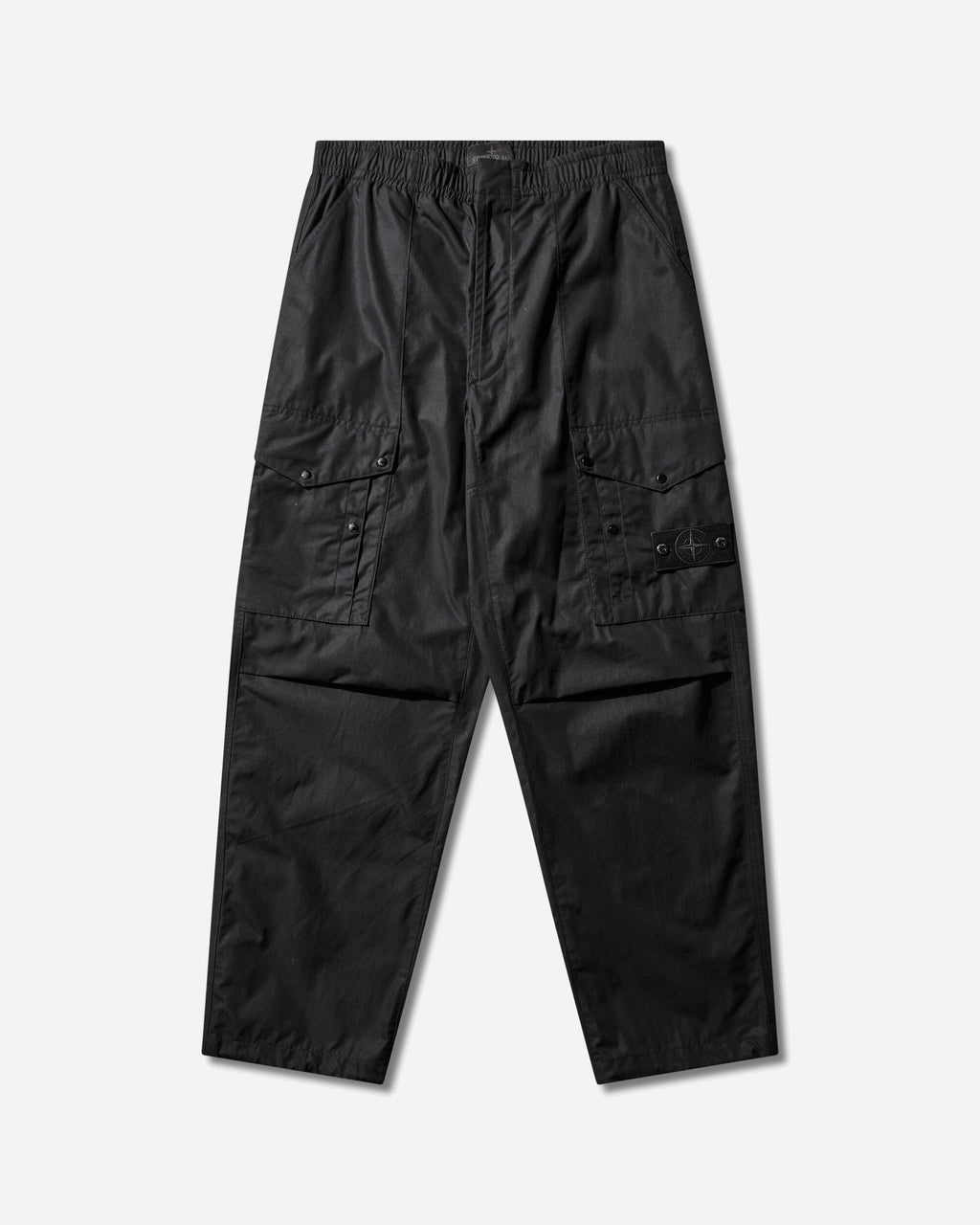 Mens Ghost All-Weather Cotton Canvas Cargo Pants Black Stone island – Гарантія оригінальності – боковий вид